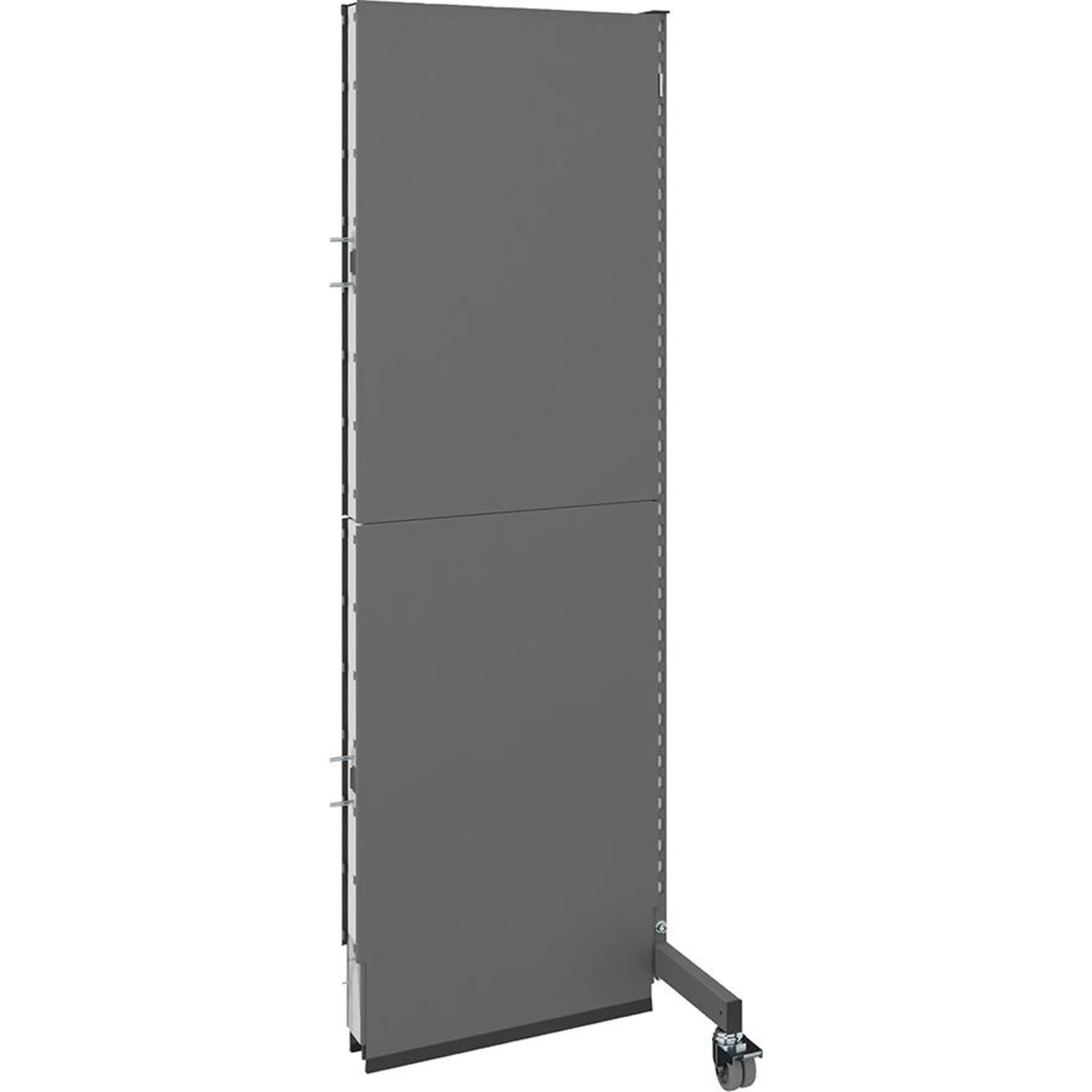 Akustik-Stellwand mobil B625xT740xH2000mm RAL 7037 Anbaufeld Dämmmaterial Kl- B1