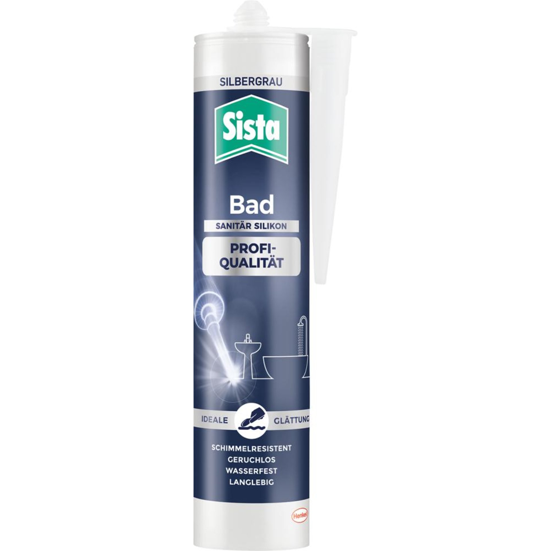 Sista Silikon Bad Profi 280 ml, silbergrau