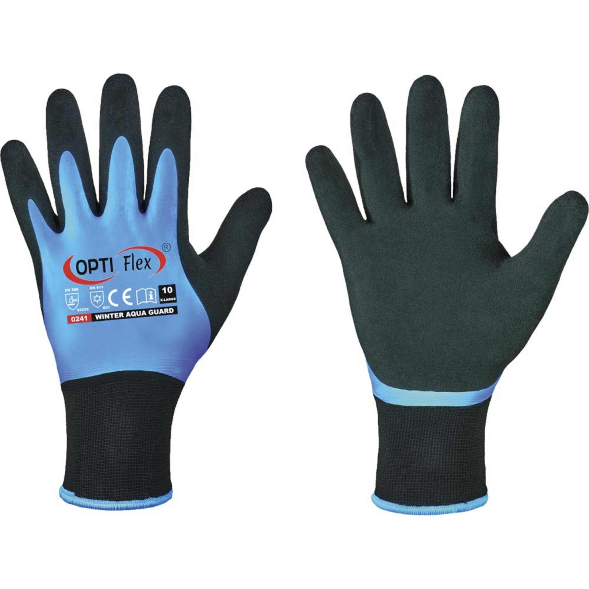 Strickhandsch.Winter-AquaGuard, Latex, Gr. 9