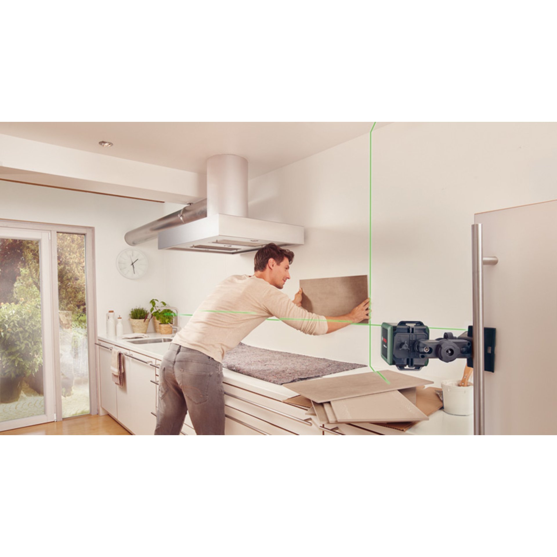 Kreuzlinien-Laser Quigo Green Set, eCommerce-Karton