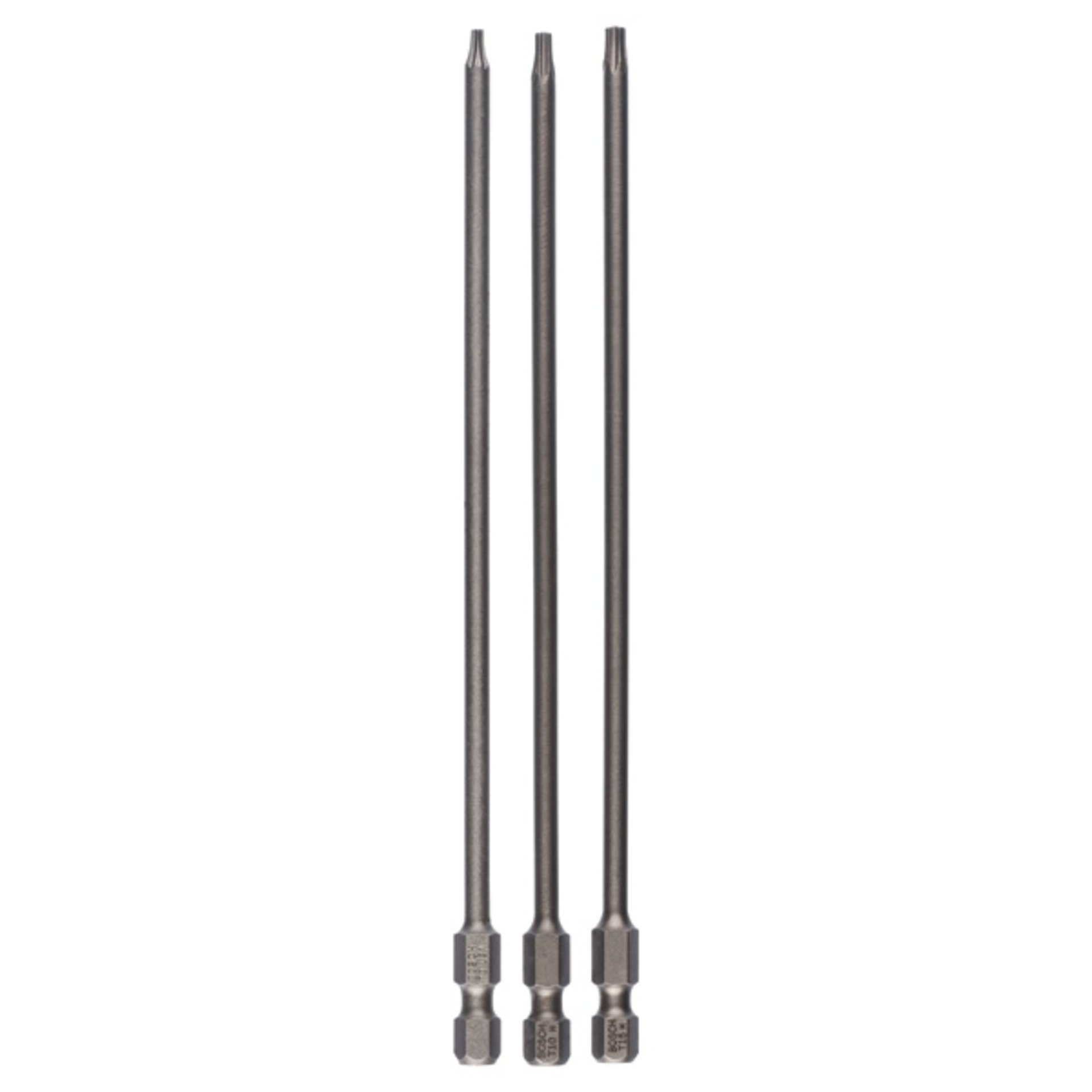 Schrauberbit-Set Extra-Hart, 3-teilig, T8, T10, T15, 152 mm