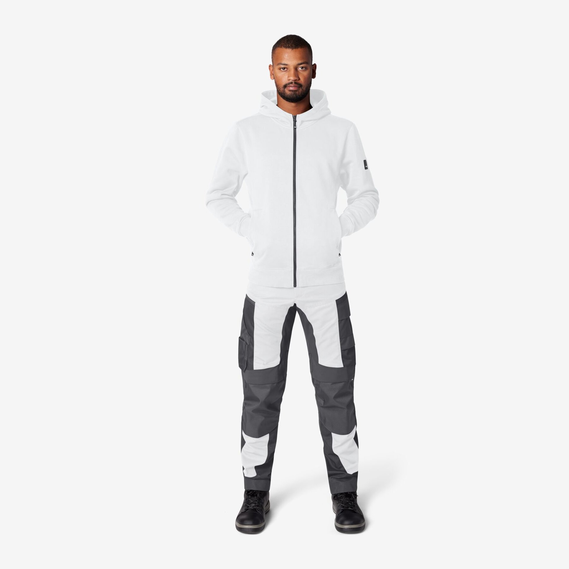 QUENTIN Hoodie-Jacke unisex weiß XL