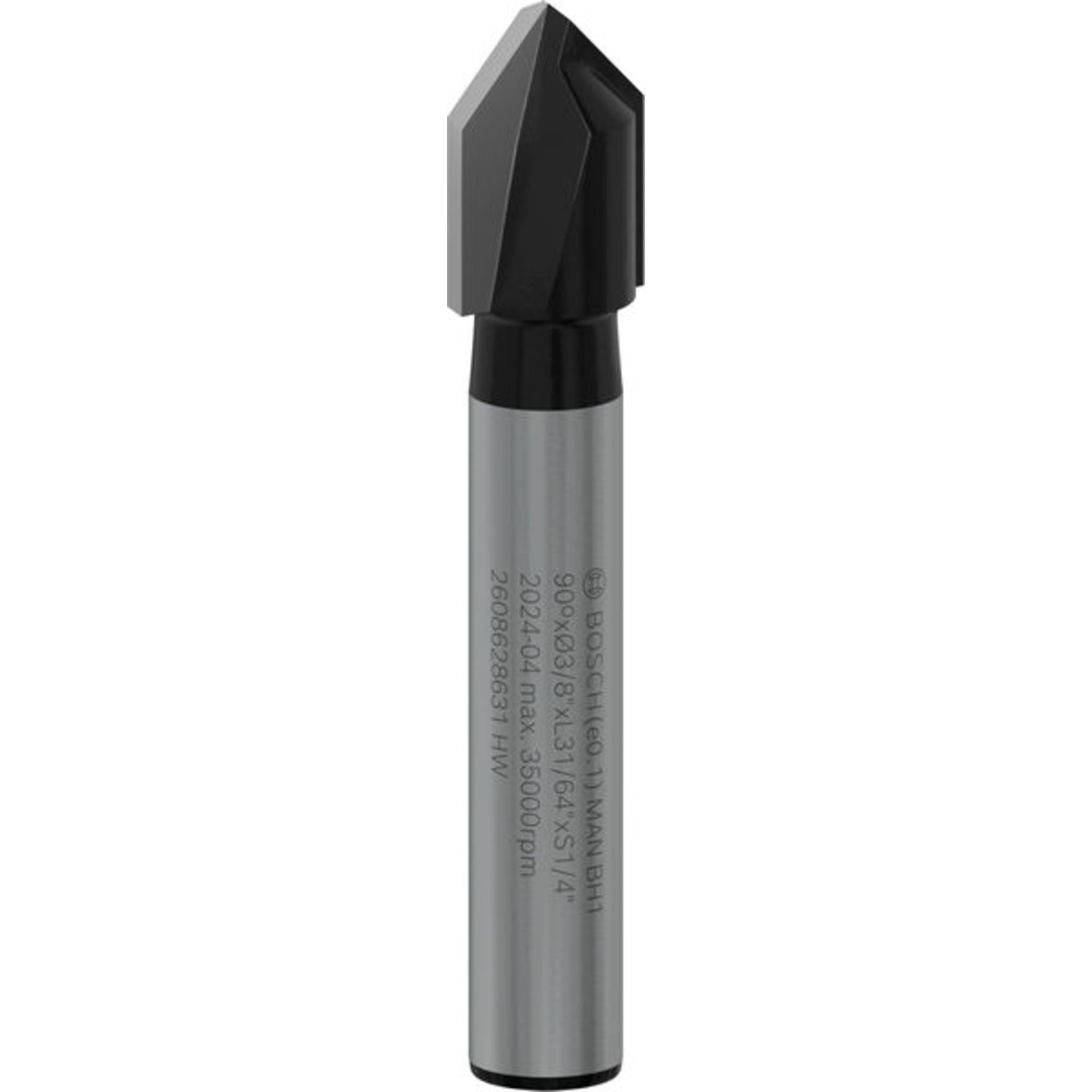 PRO V-Nutfräser, 90° x Ø 3/8″, Schaft 1/4″