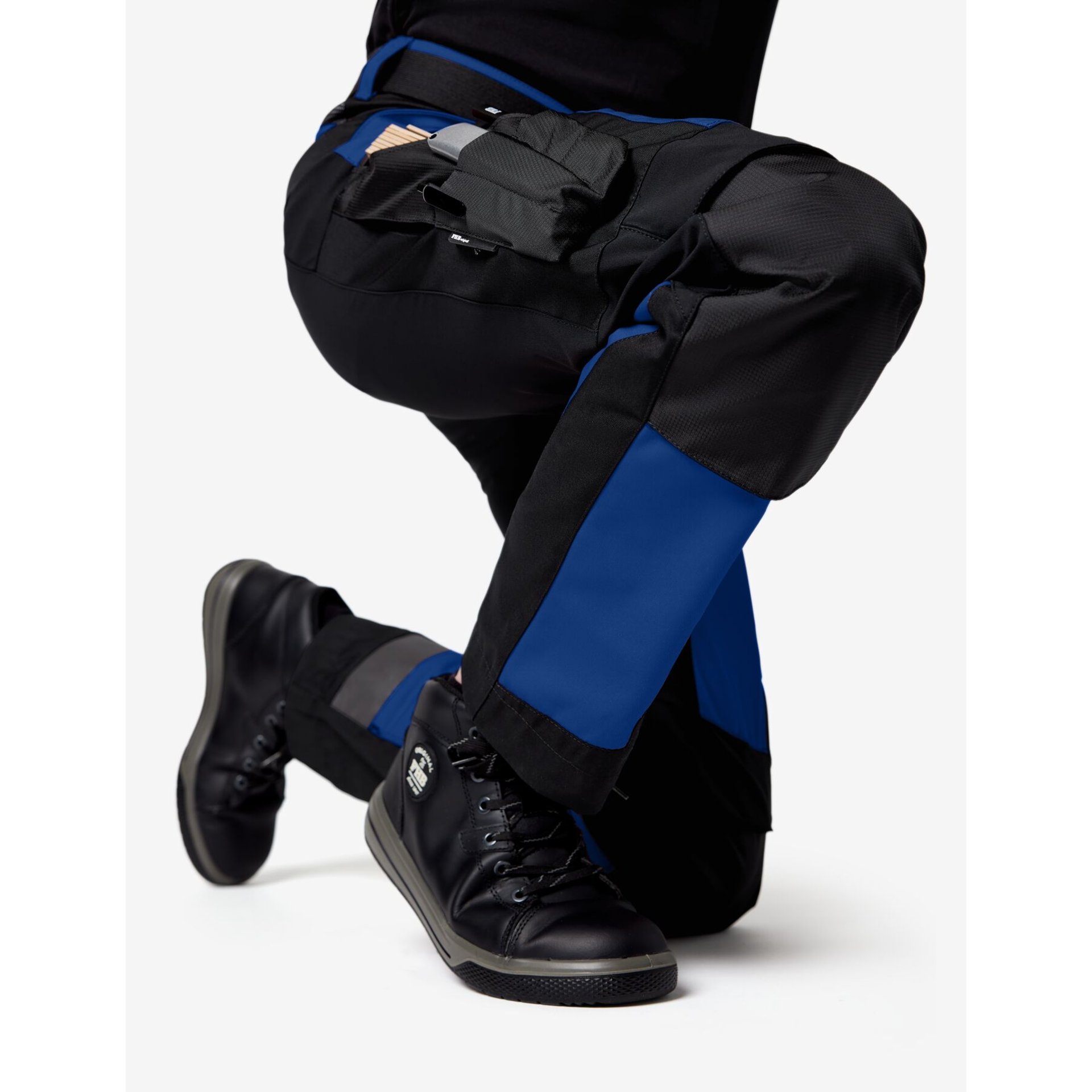 LEO Arbeitshose elastisch royalblau-schwarz 44
