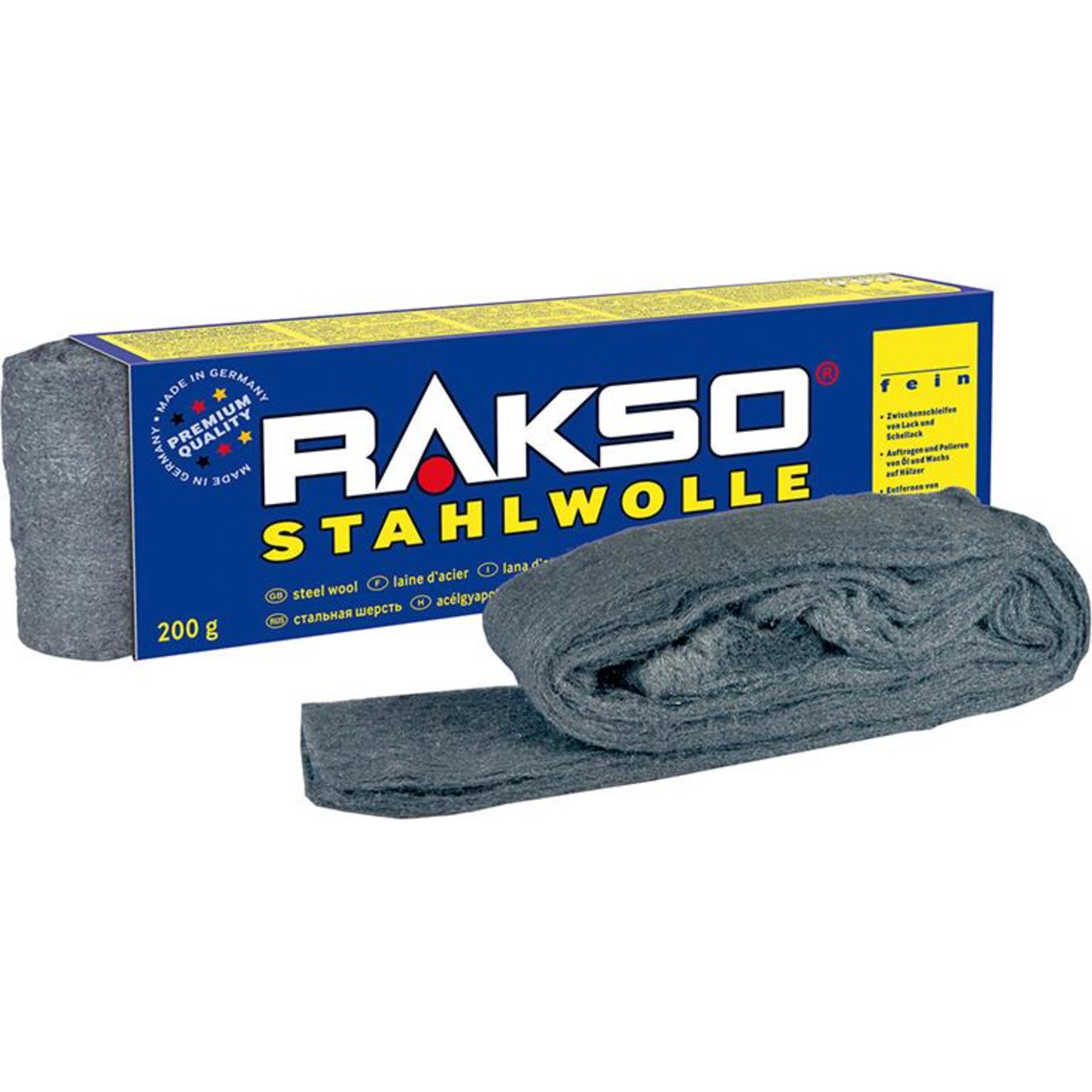 Stahlwolle Gr. 0000 fein, 200 g Rakso