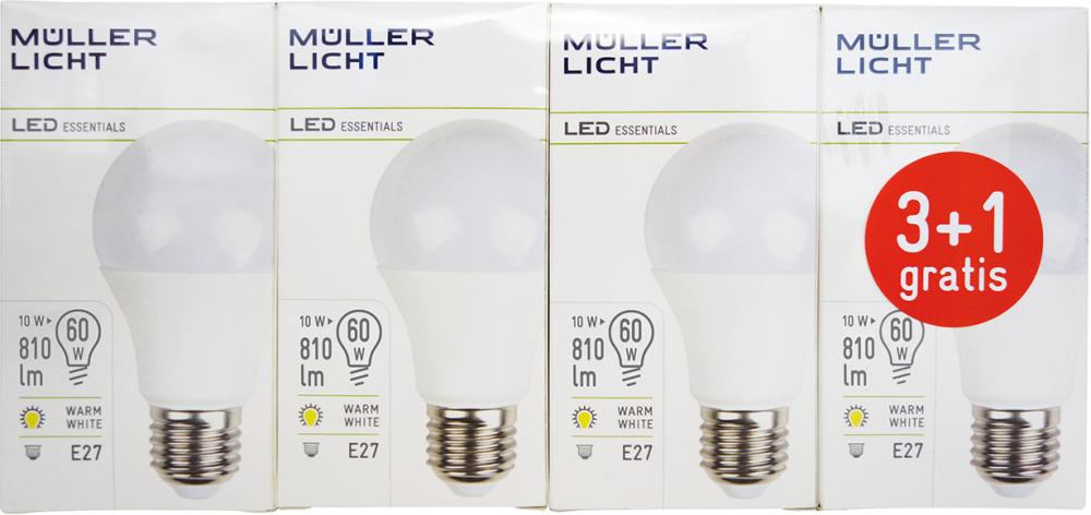 Müller-Licht 4x LED Birne 9W E27 806lm