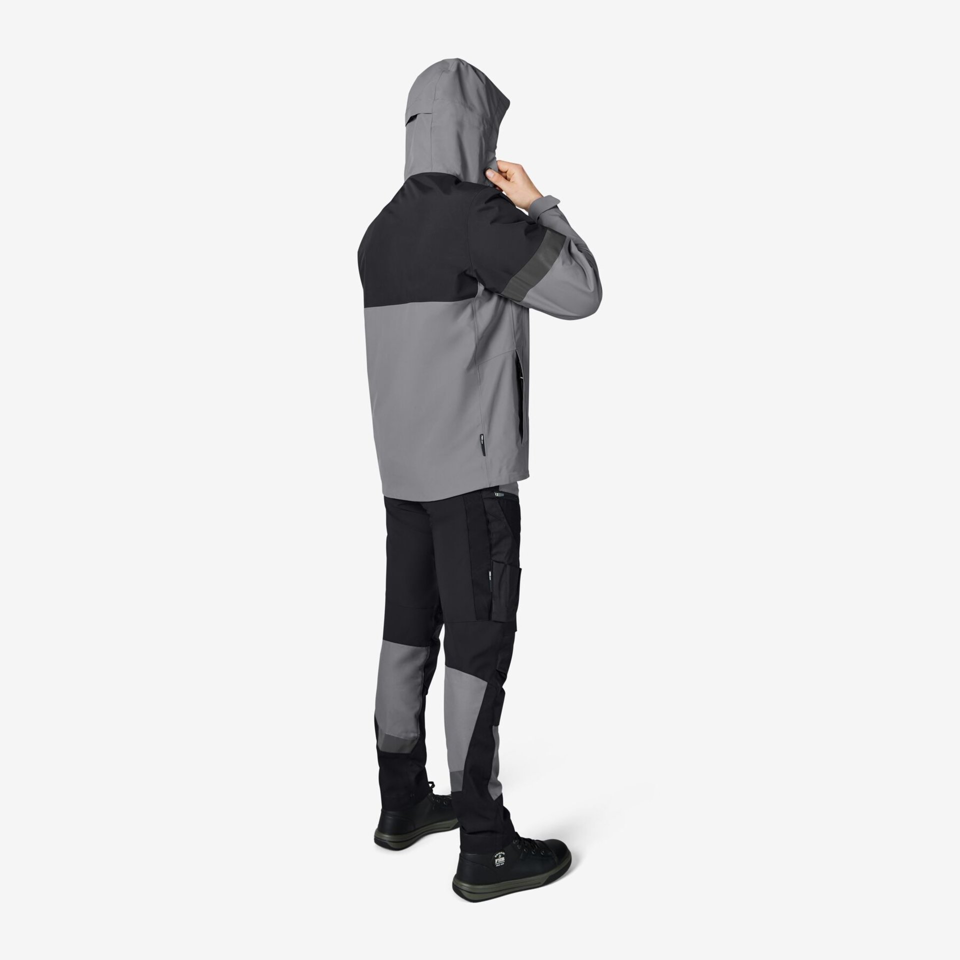 LUCA Hardshell-Jacke grau-schwarz 4XL