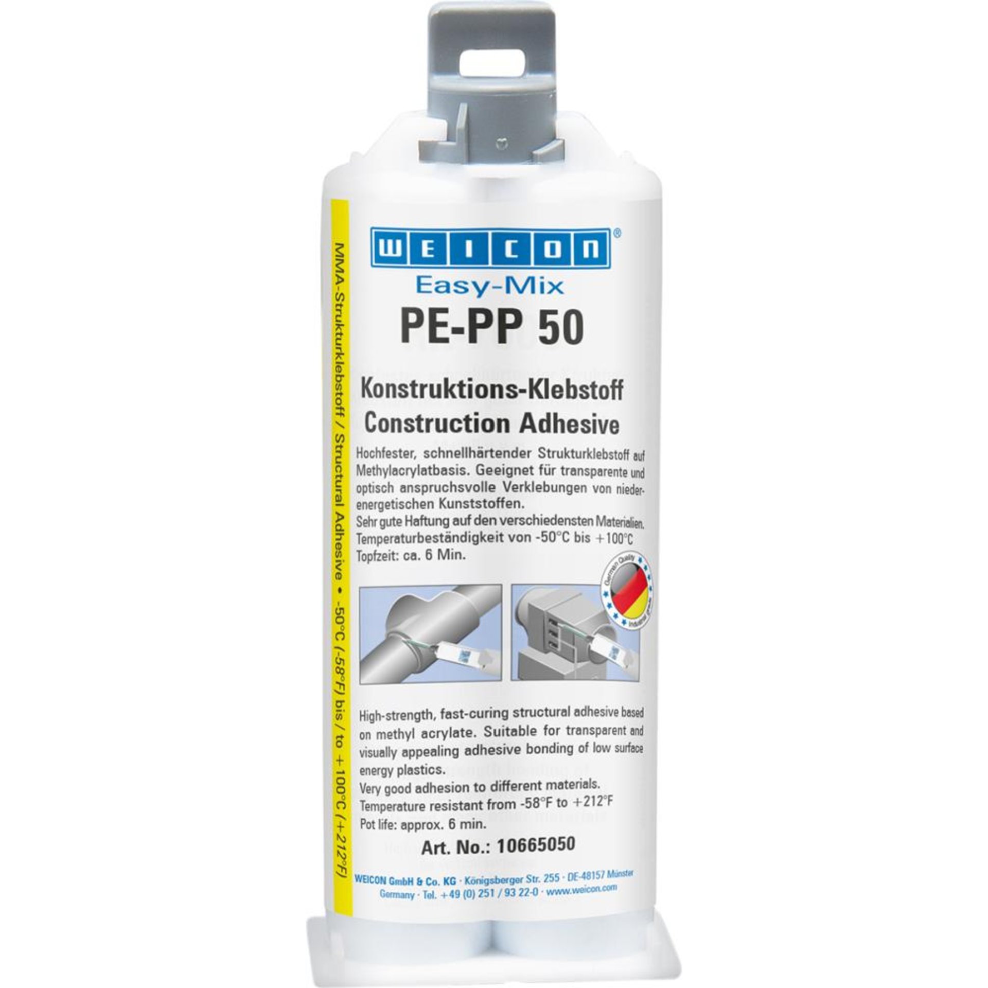 WEICON Easy-Mix PE-PP 50 50 ml 1:1 2K-Konstruktionsklebstoff
