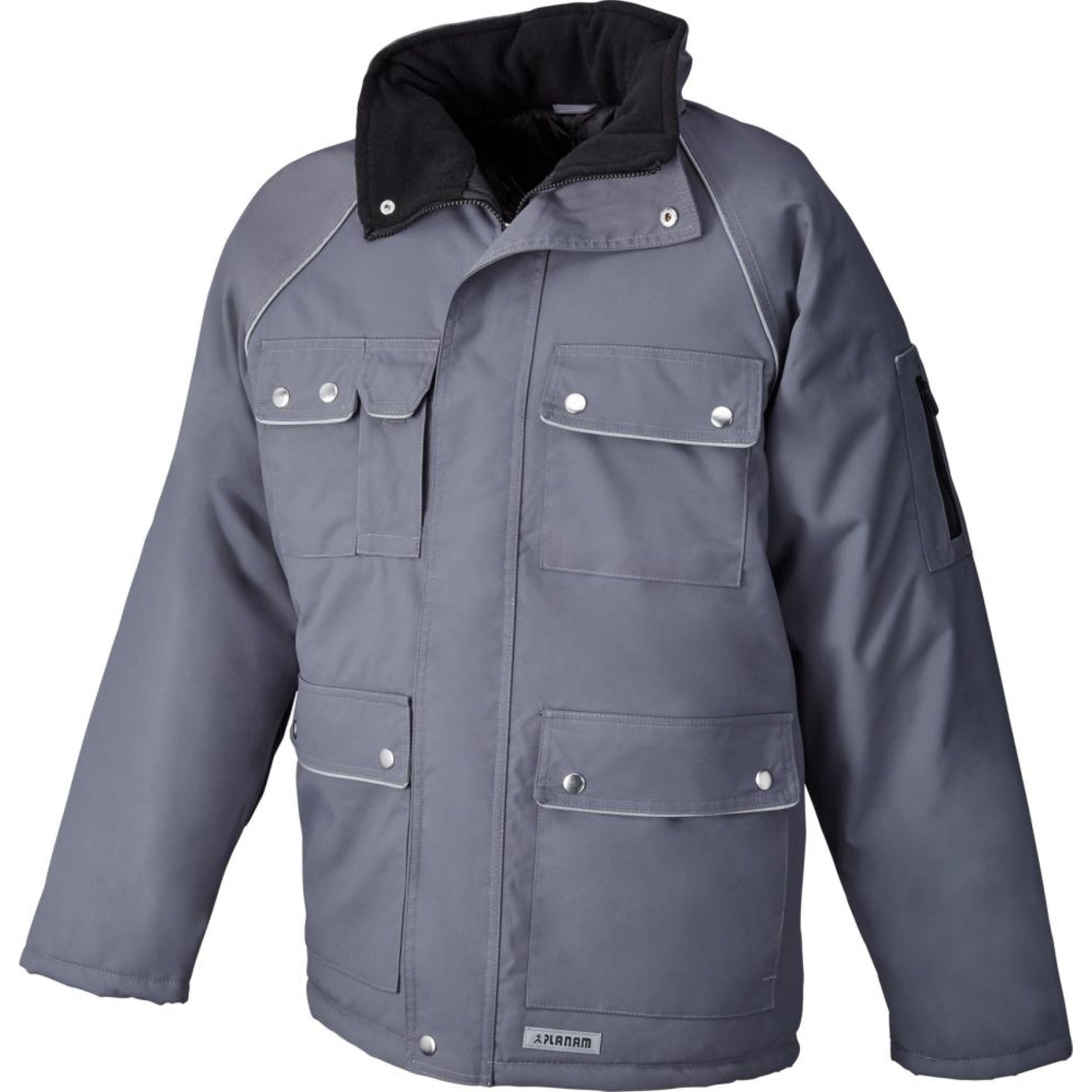 Winterparka,Canvas Gr.2XL,grau/schwarz