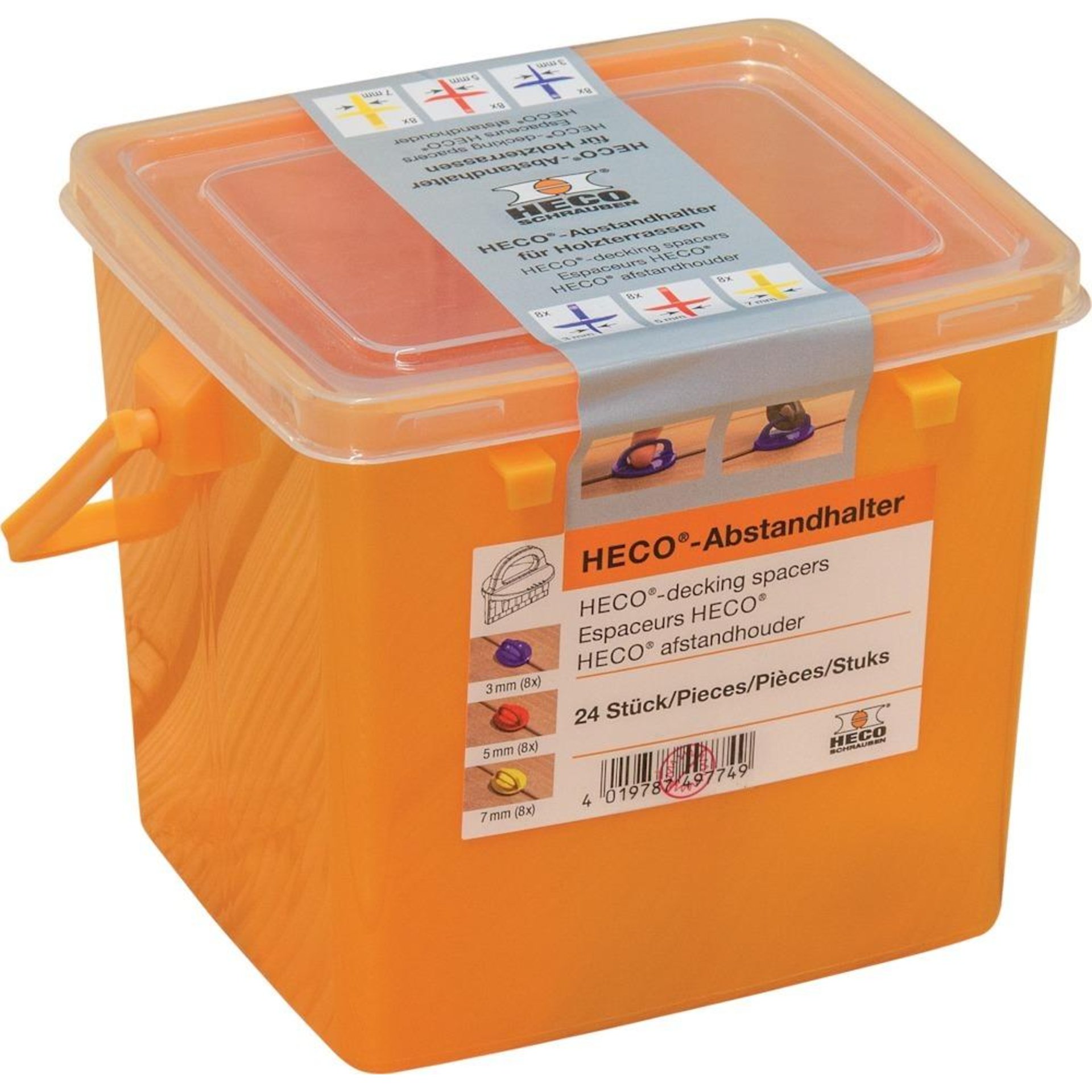 HECO-Abstandhalter 3-5-7mm a 24 Stück