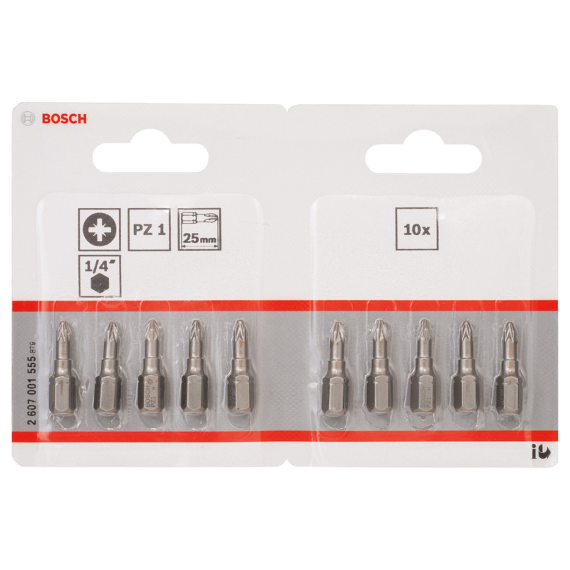 Schrauberbit Extra-Hart PZ 1, 25 mm, 10er-Pack