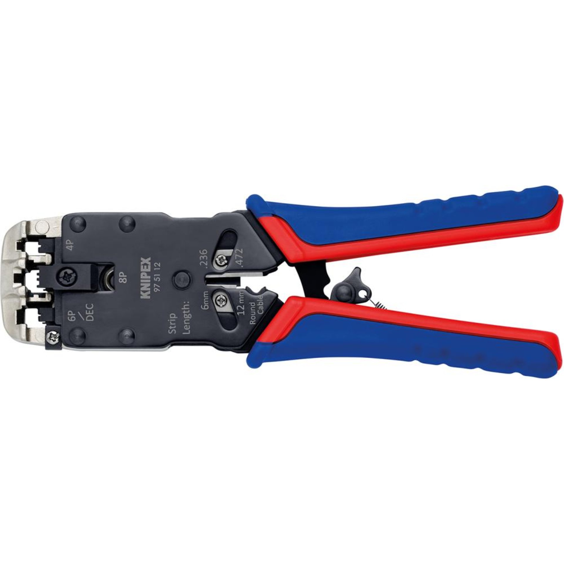 Crimp-Hebelzange Western 4/6/8-polig KNIPEX