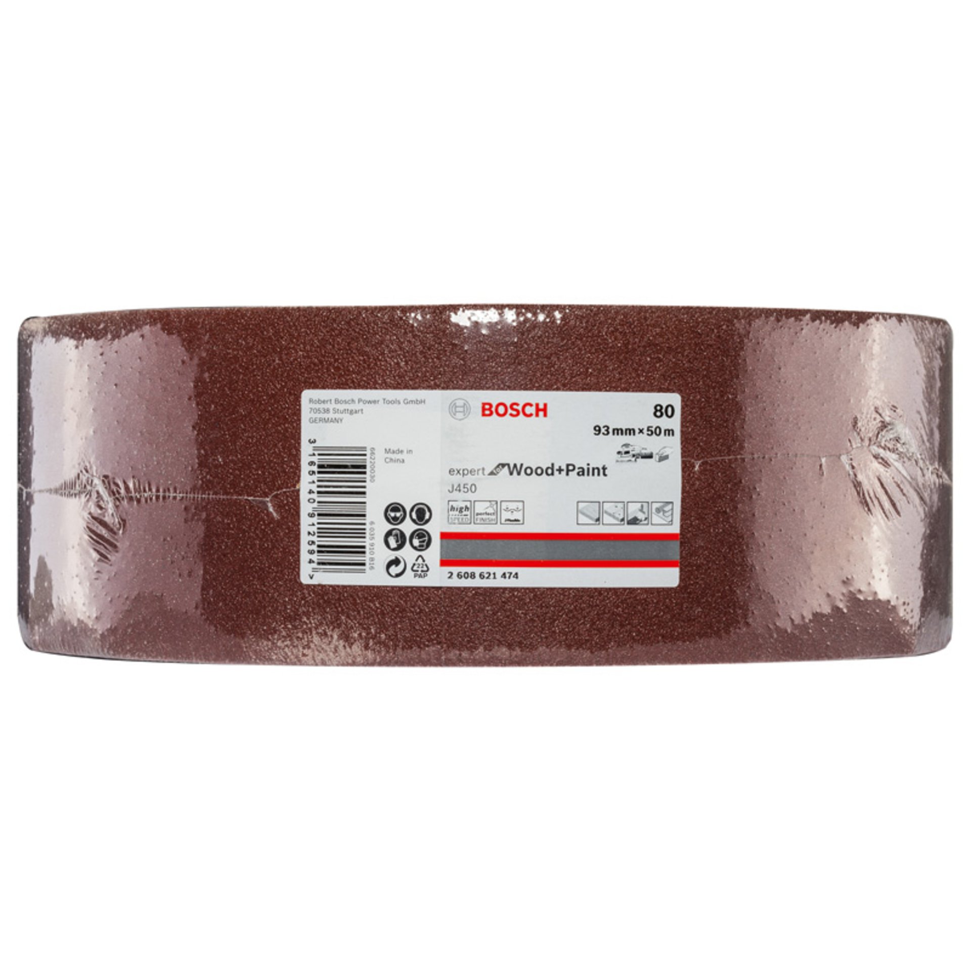 Schleifblatt J450 Expert for Wood and Paint, 93 mm x 50 m, G80
