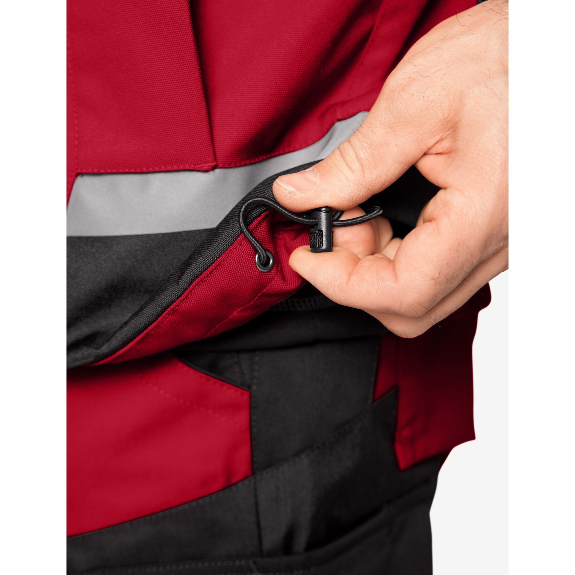 HAUKE Arbeitsweste rot-schwarz 4XL
