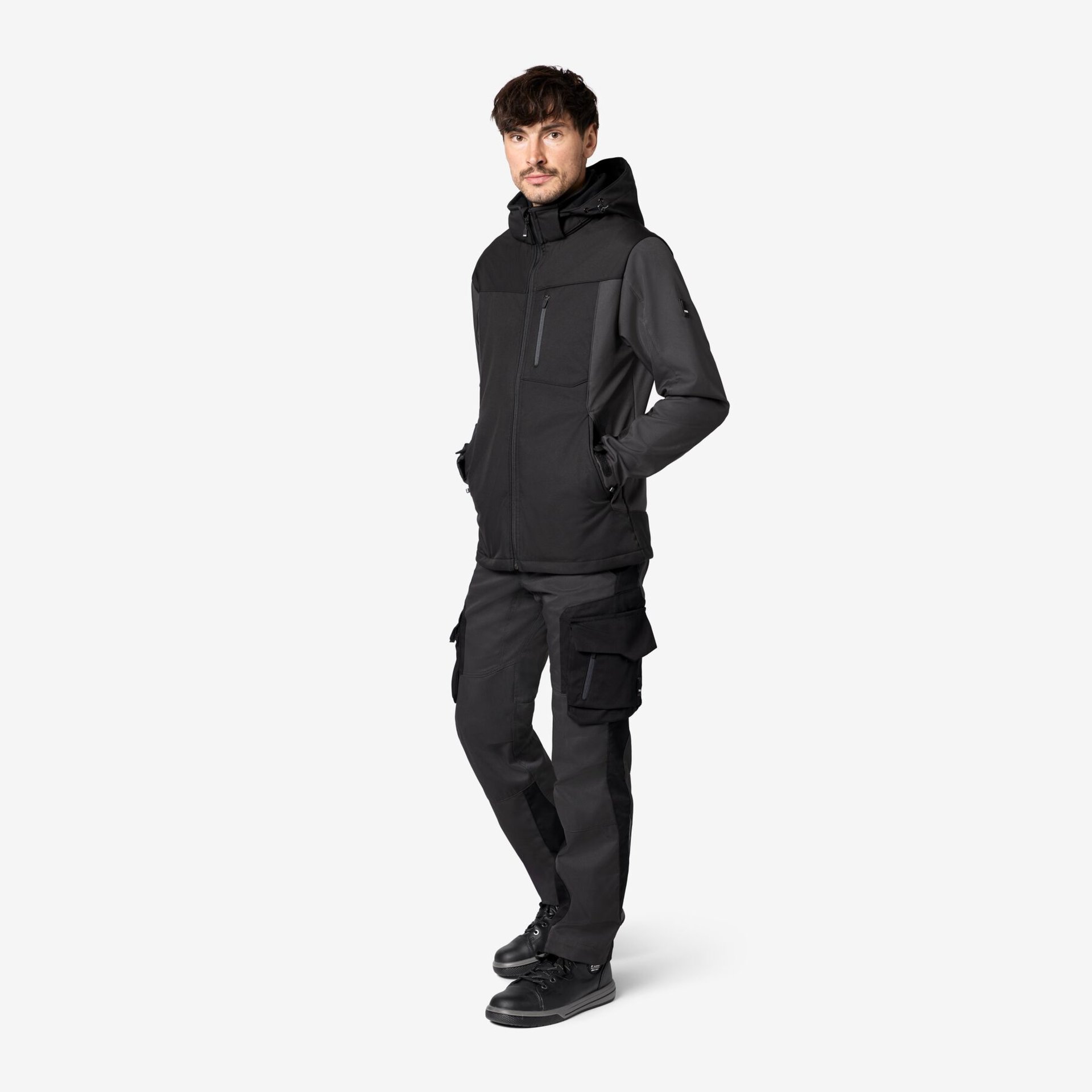 JANNIK Softshell-Jacke anthrazit-schwarz XS