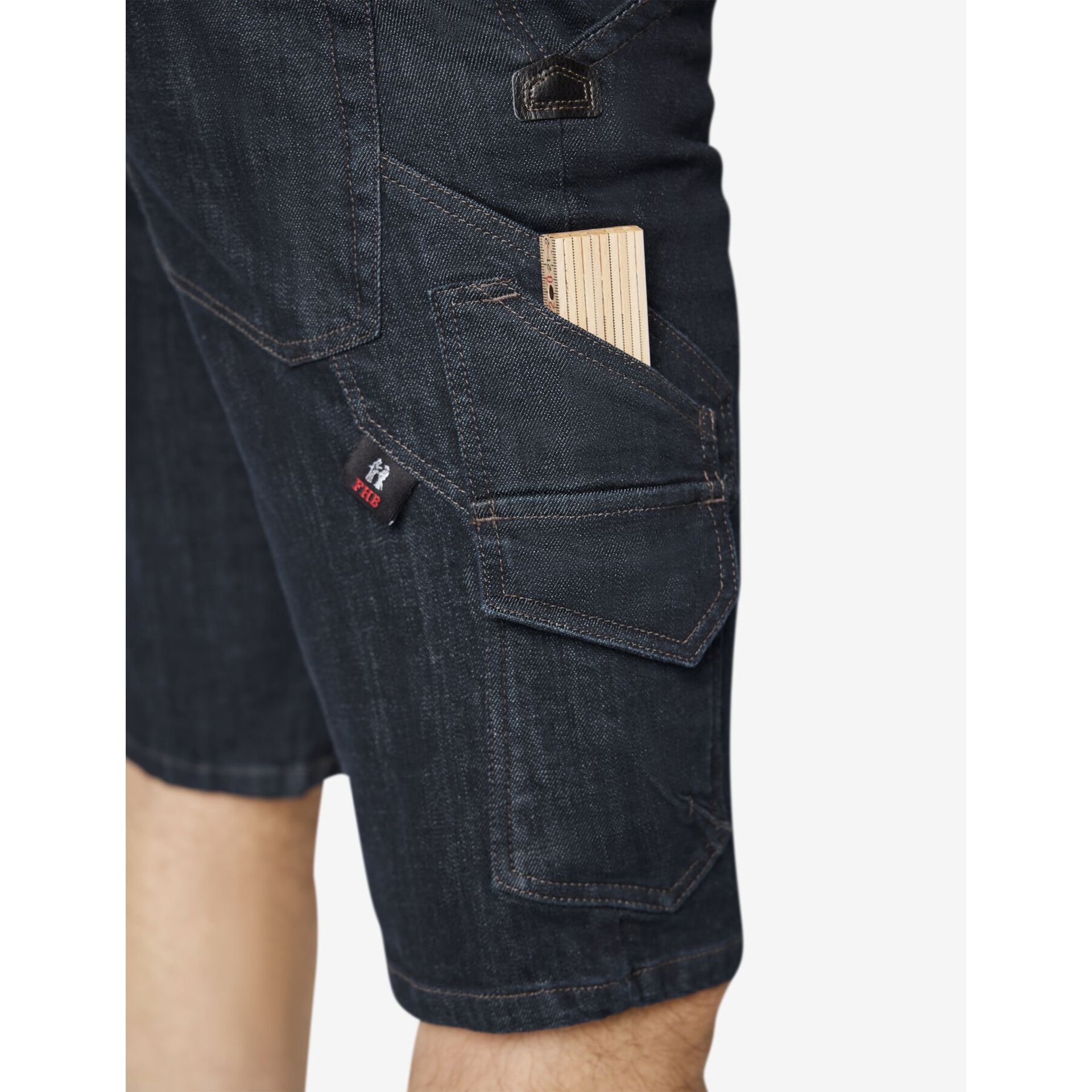 VOLKMAR Zunft-Bermuda Stretch-Jeans schwarzblau 42