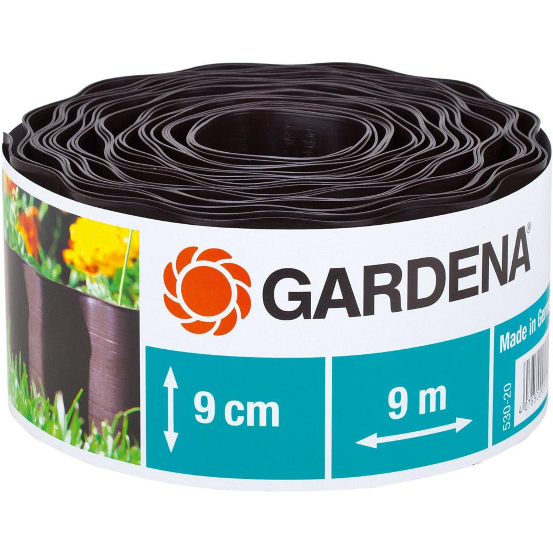 Beeteinfassung braun 9 cm hoch X 9 m lang Gardena