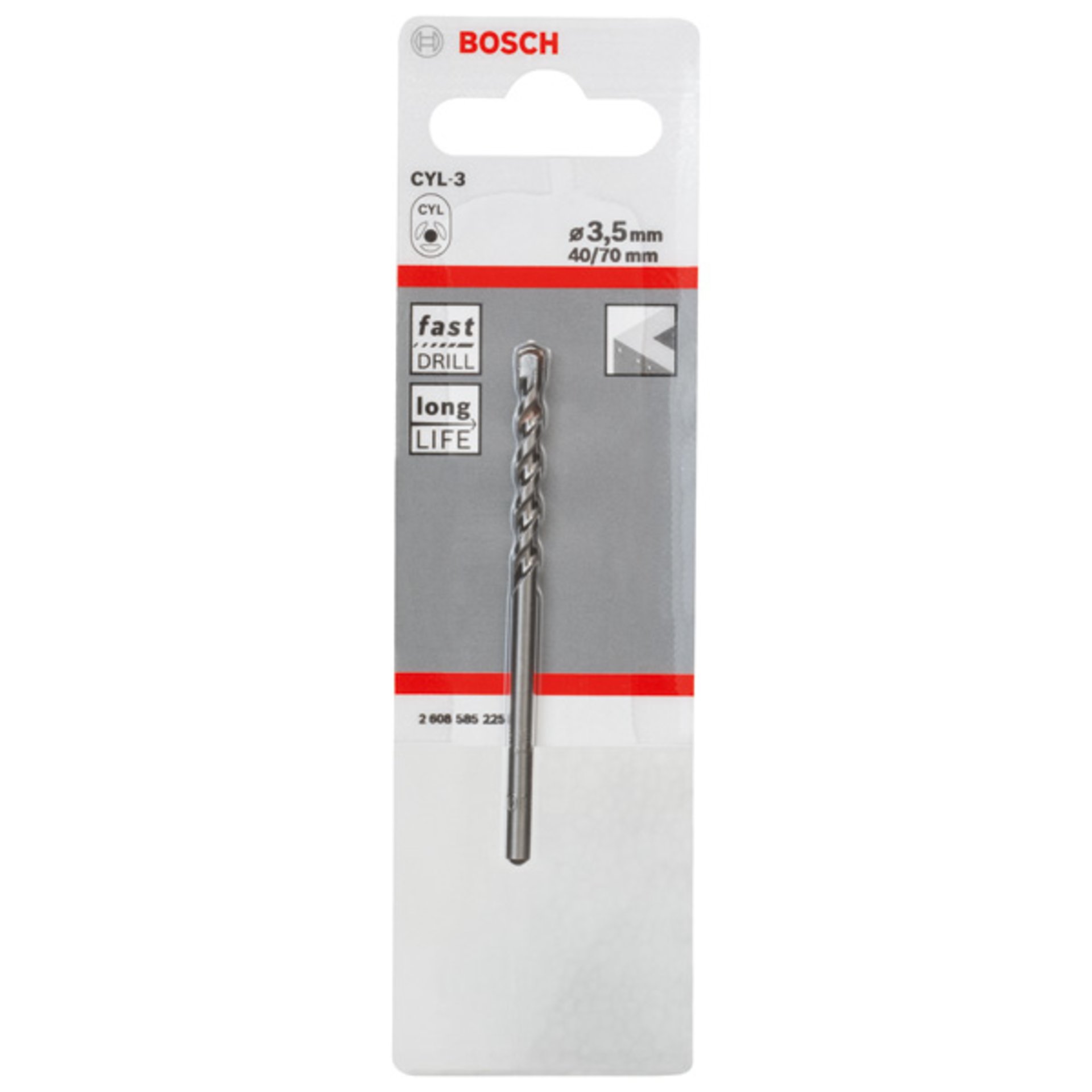 Betonbohrer CYL-3, Durchmesser 3,5 mm