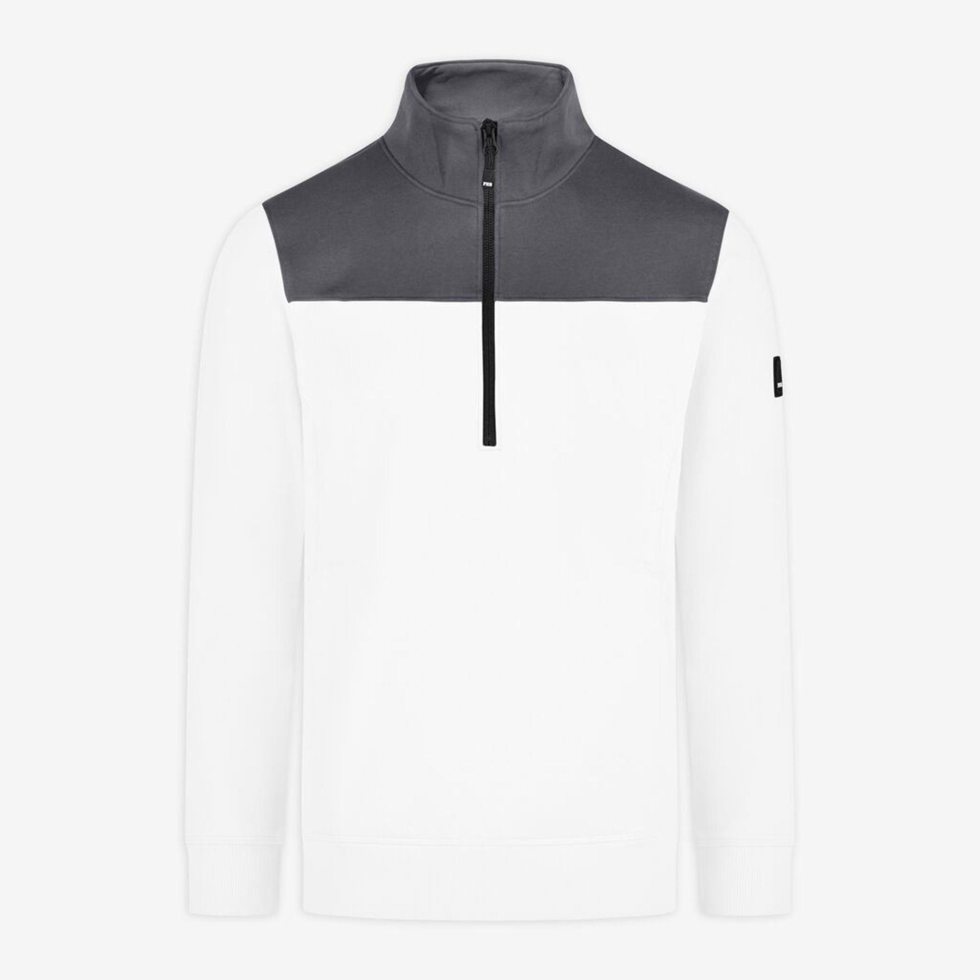 ROB Zip-Sweatshirt unisex weiß-anthrazit S