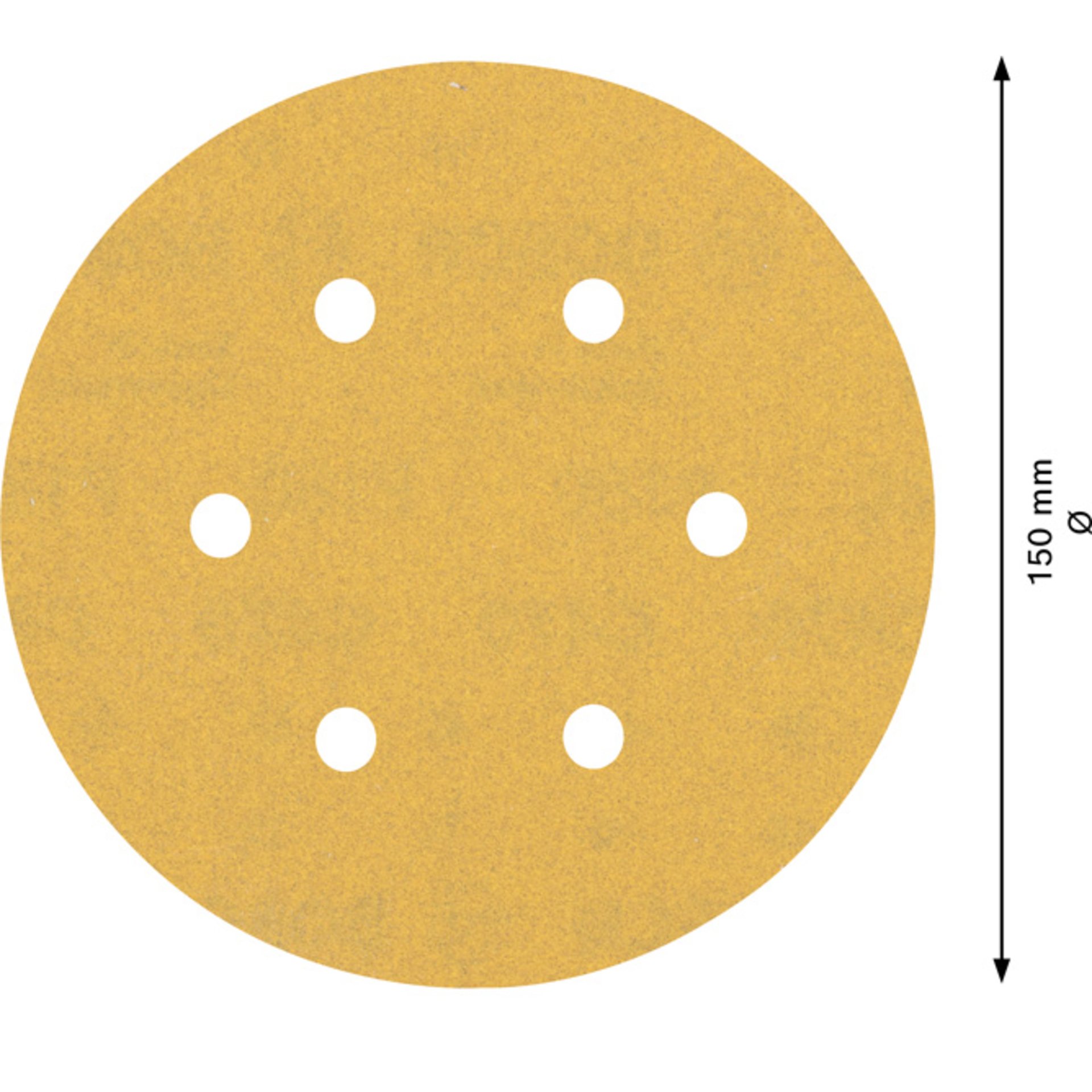 EXPERT C470 Schleifpapier mit 6 Löchern für Exzenterschl., 150 mm, K 180, 5-tlg.