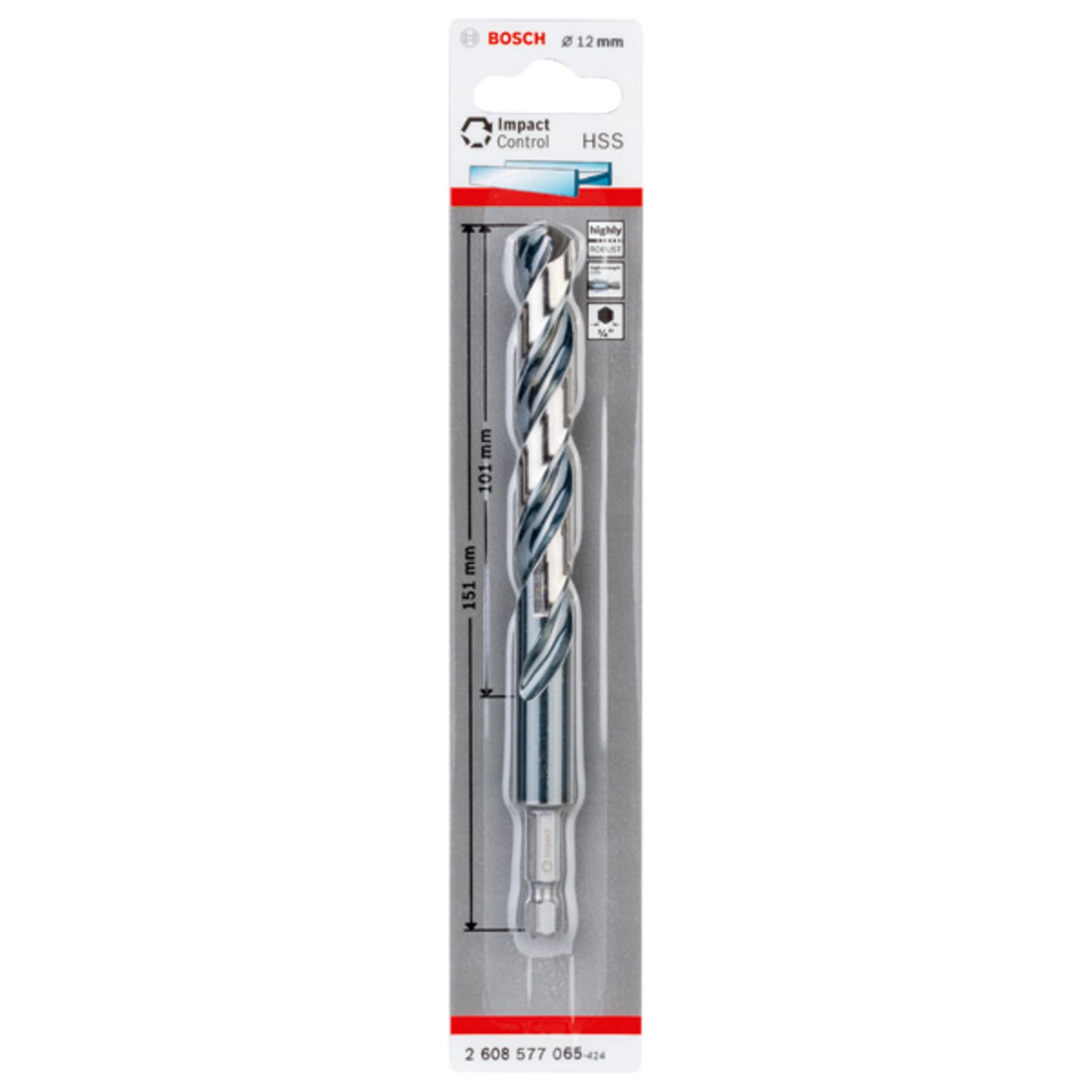 HSS Spiralbohrer mit Sechskantschaft 12,0 mm