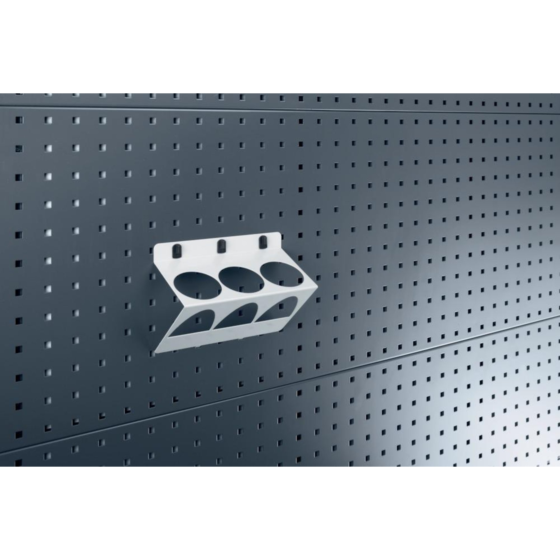 Rundhalter schräg 3-fach B 225 mm bis max.D 68 mm für Lochplatten bott