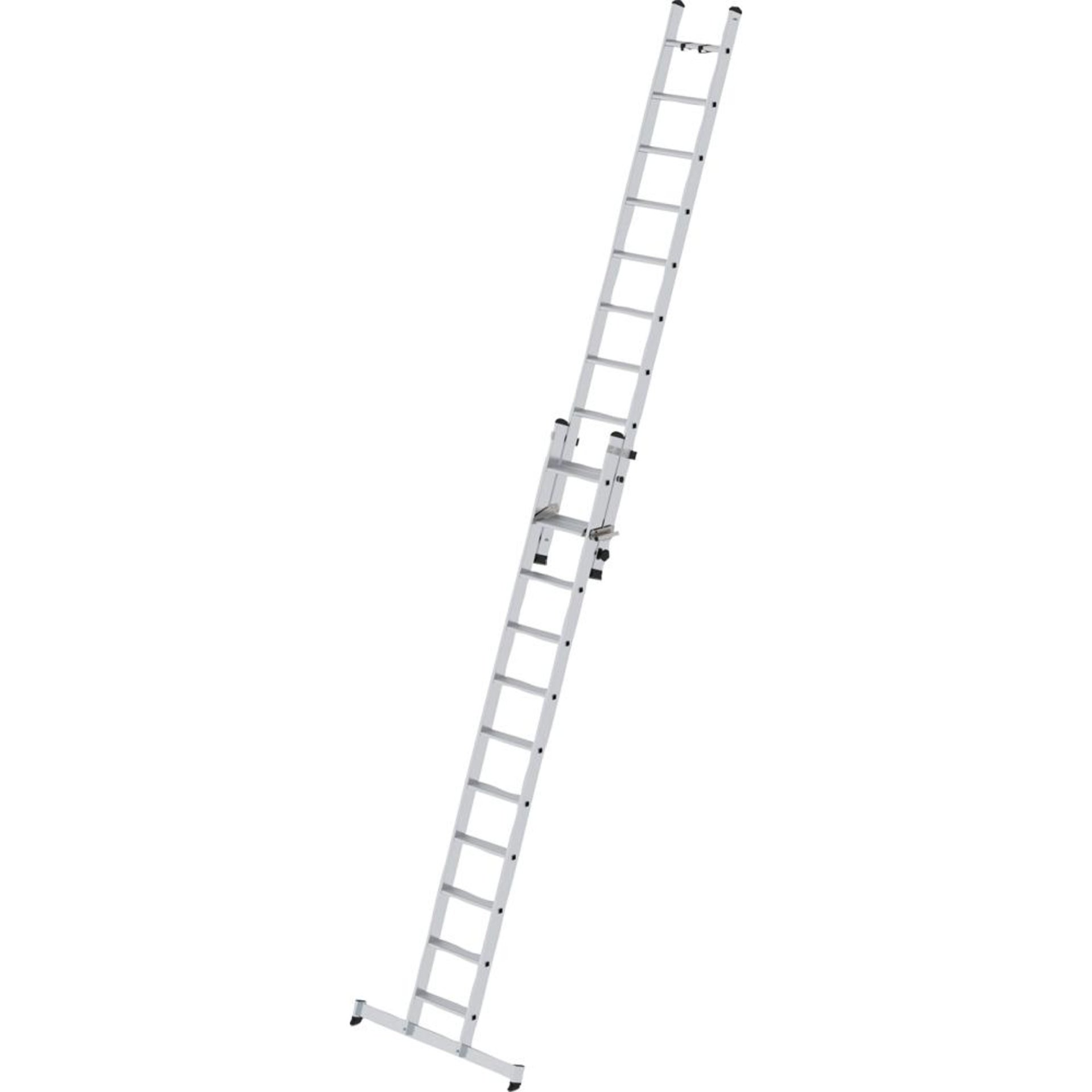 Alu-Schiebeleiter 1x11 + 1x10 Stufen Leiterlange 3,30m eingef.Arbeitshohe bis 6,20 m