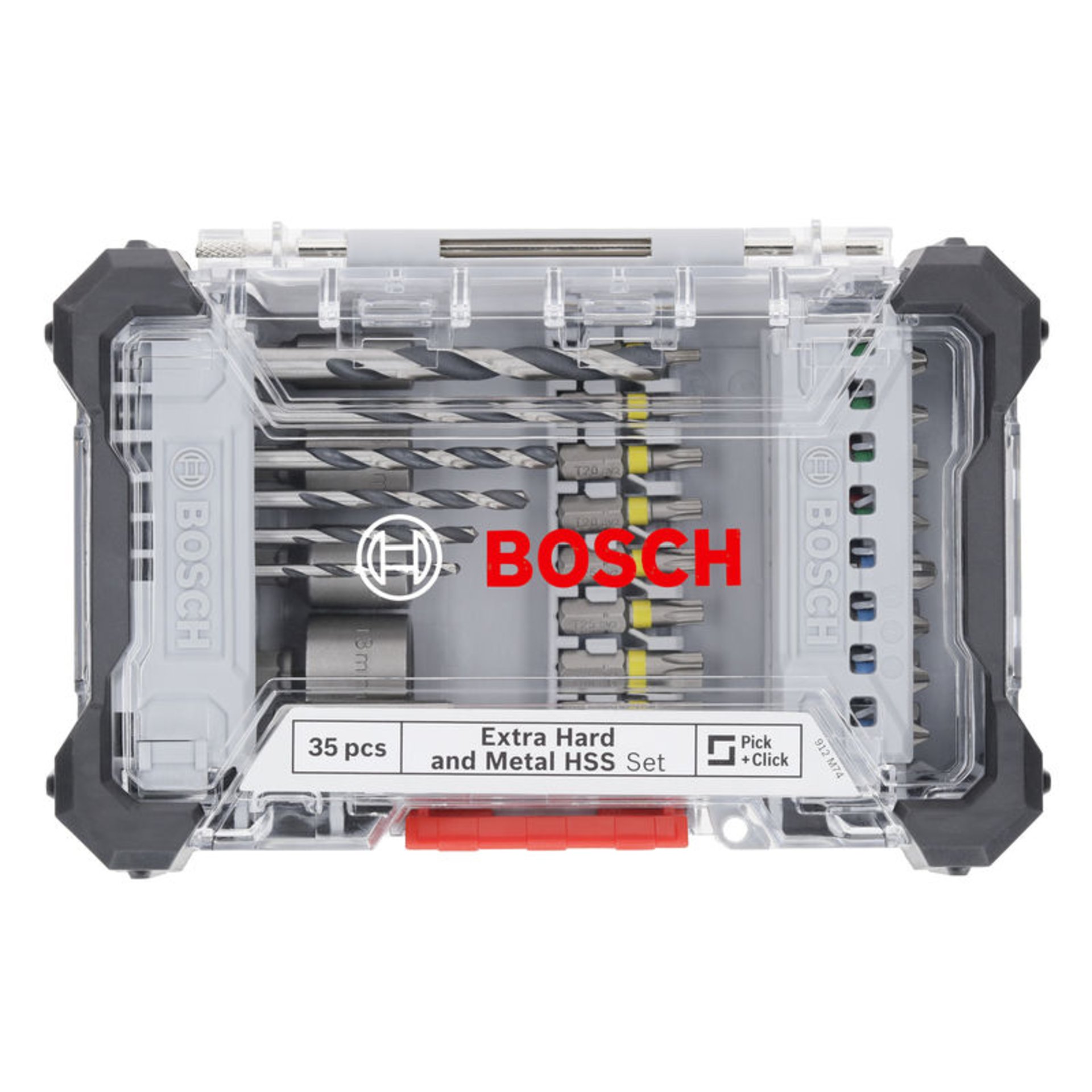 Extra Hard Schrauberbit- und Metal HSS Bohrer-Set, Aufsteller, 35-tlg.