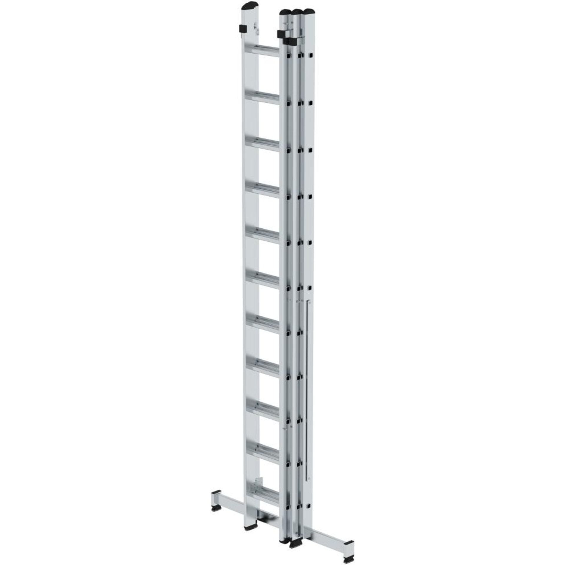 Alu-Mehrzweckleiter 3x11 Sprossen Leiterlänge 3,30m eingef.Arbeitshöhe bis 8,90 m