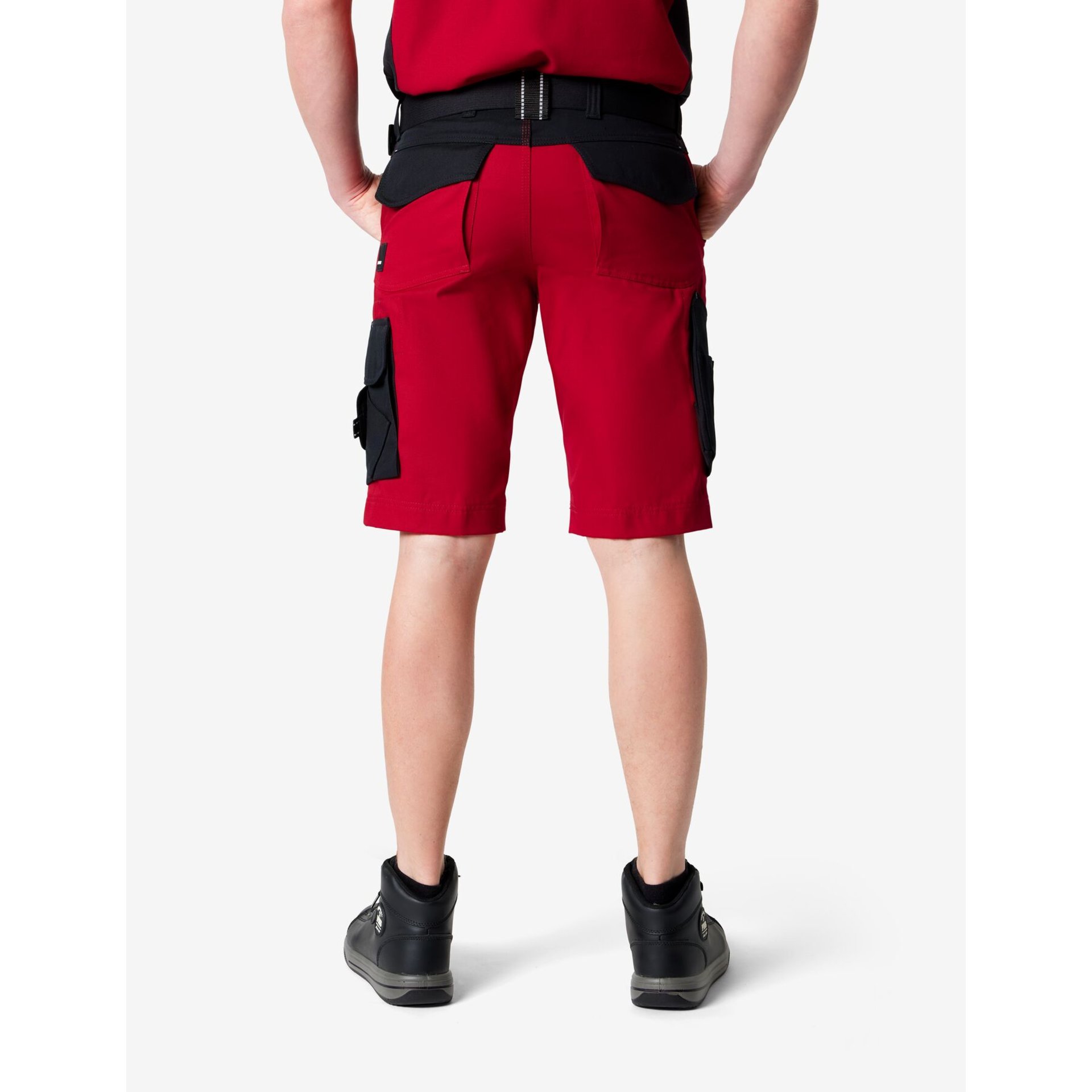 THEO Bermuda kurze Arbeitshose rot-schwarz Gr. 58