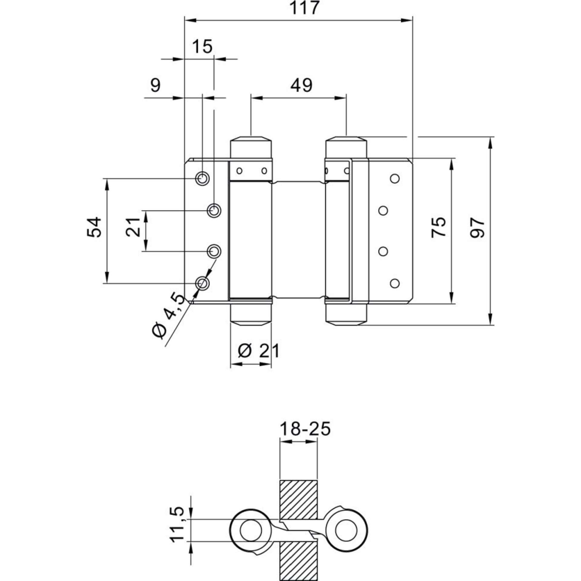 Pendeltürbänder Nr.36 Stahl verzinkt 150mm