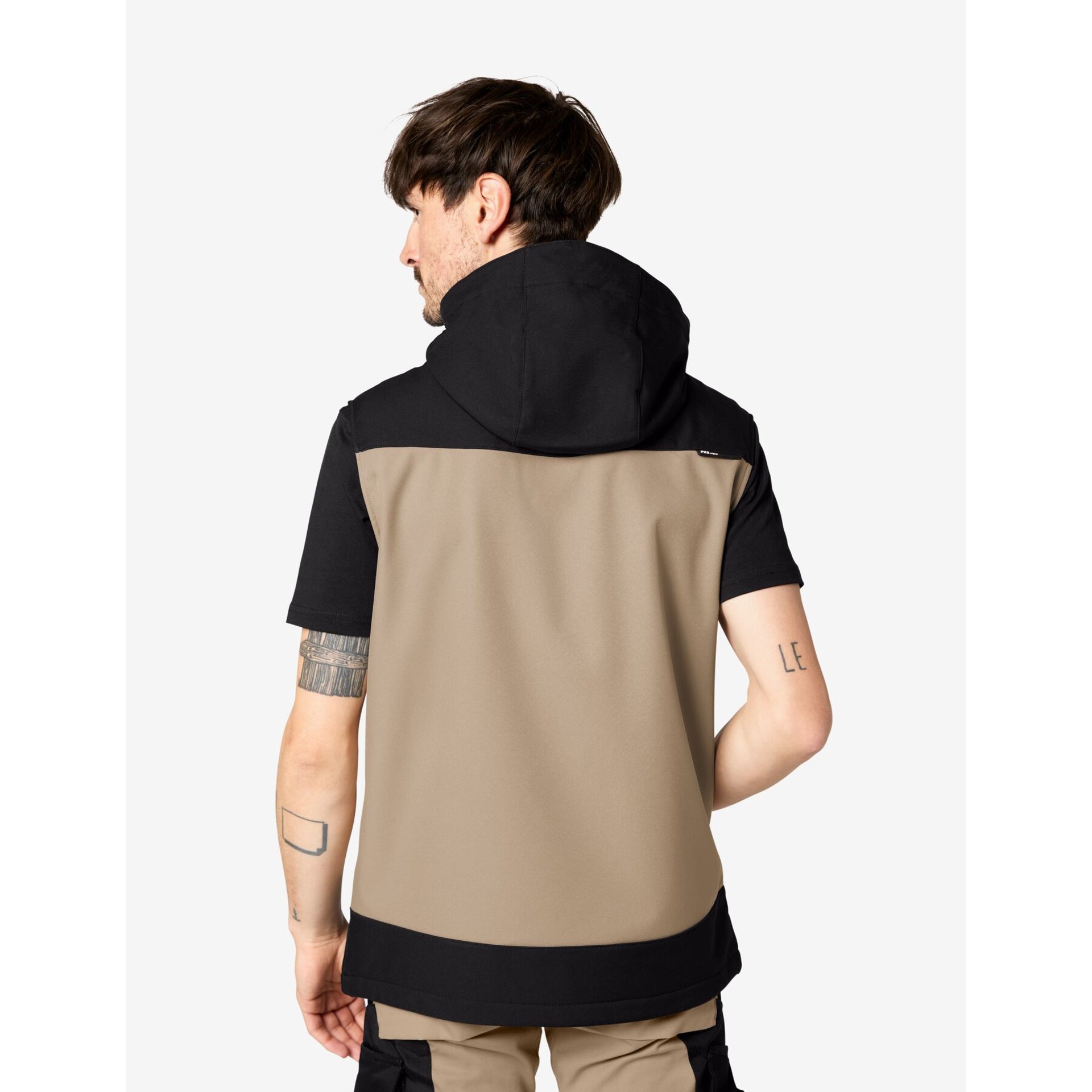 JUSTUS Softshell Weste beige-schwarz S