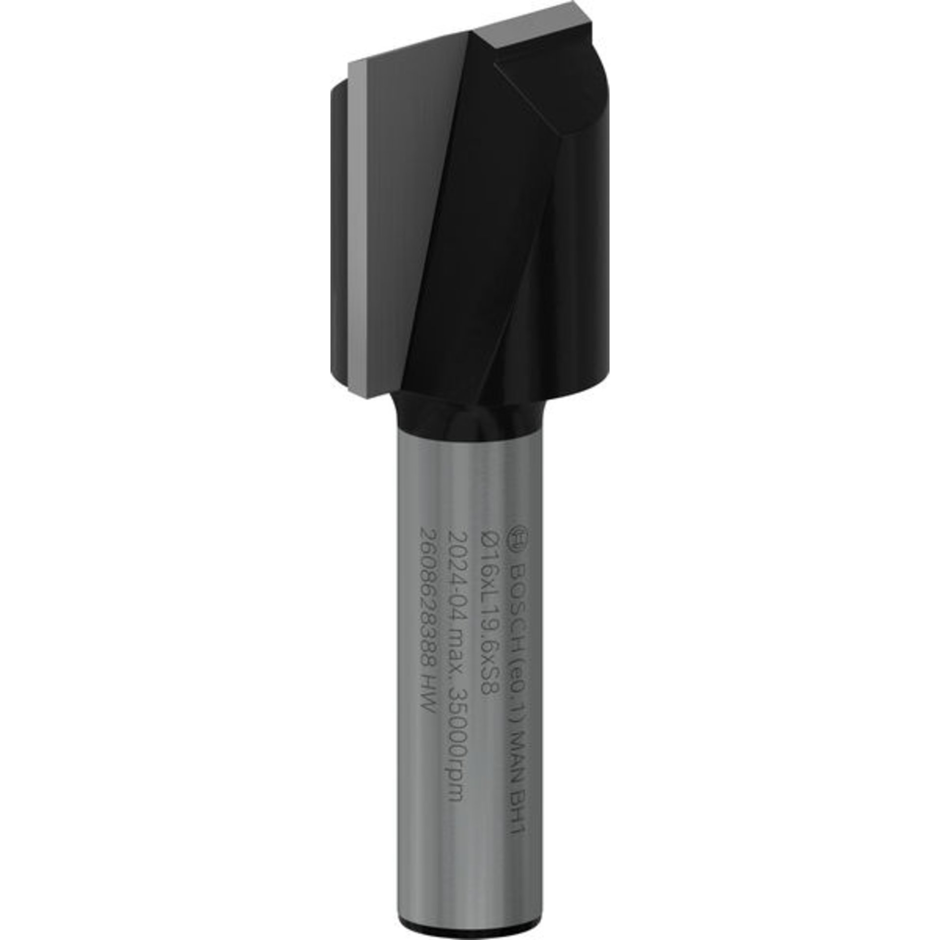 PRO Nutfräser, zweischneidig, Ø 16 x L 19,6, Schaft 8 mm