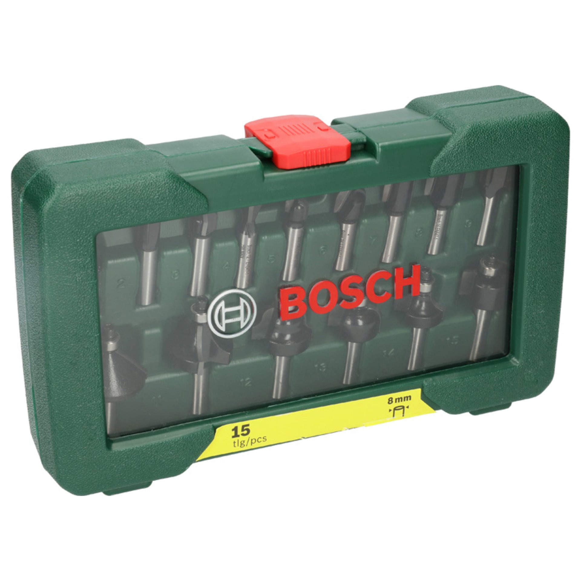 15-teiliges HM-Fräser-Set (8 mm Schaft)