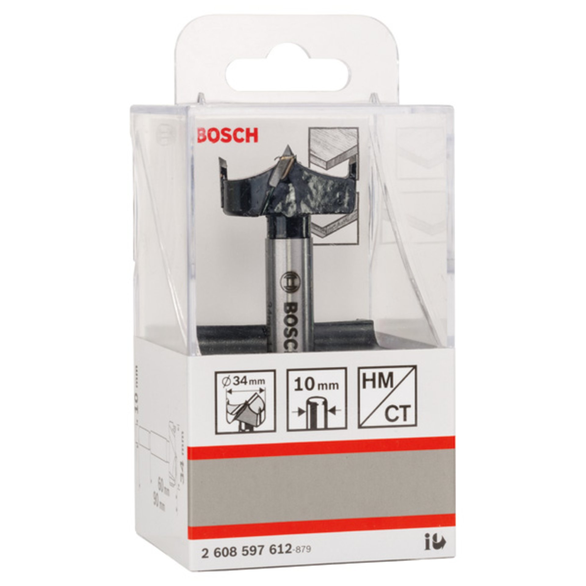 Kunstbohrer HM, 34 x 90 mm, d 10 mm