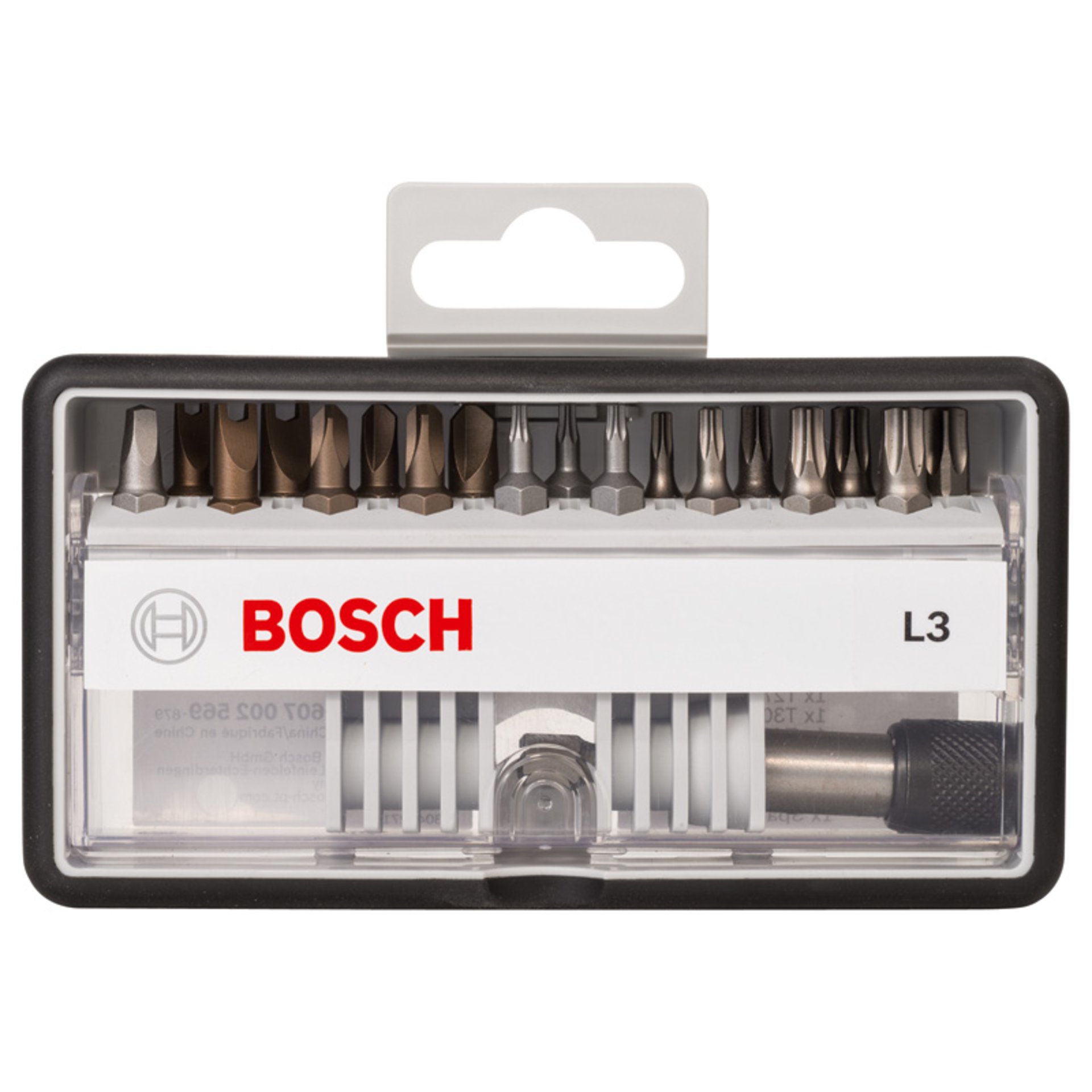 Schrauberbit-Set Robust Line L Extra-Hart, 18 + 1-teilig, 25 mm, Sicherh. Bits