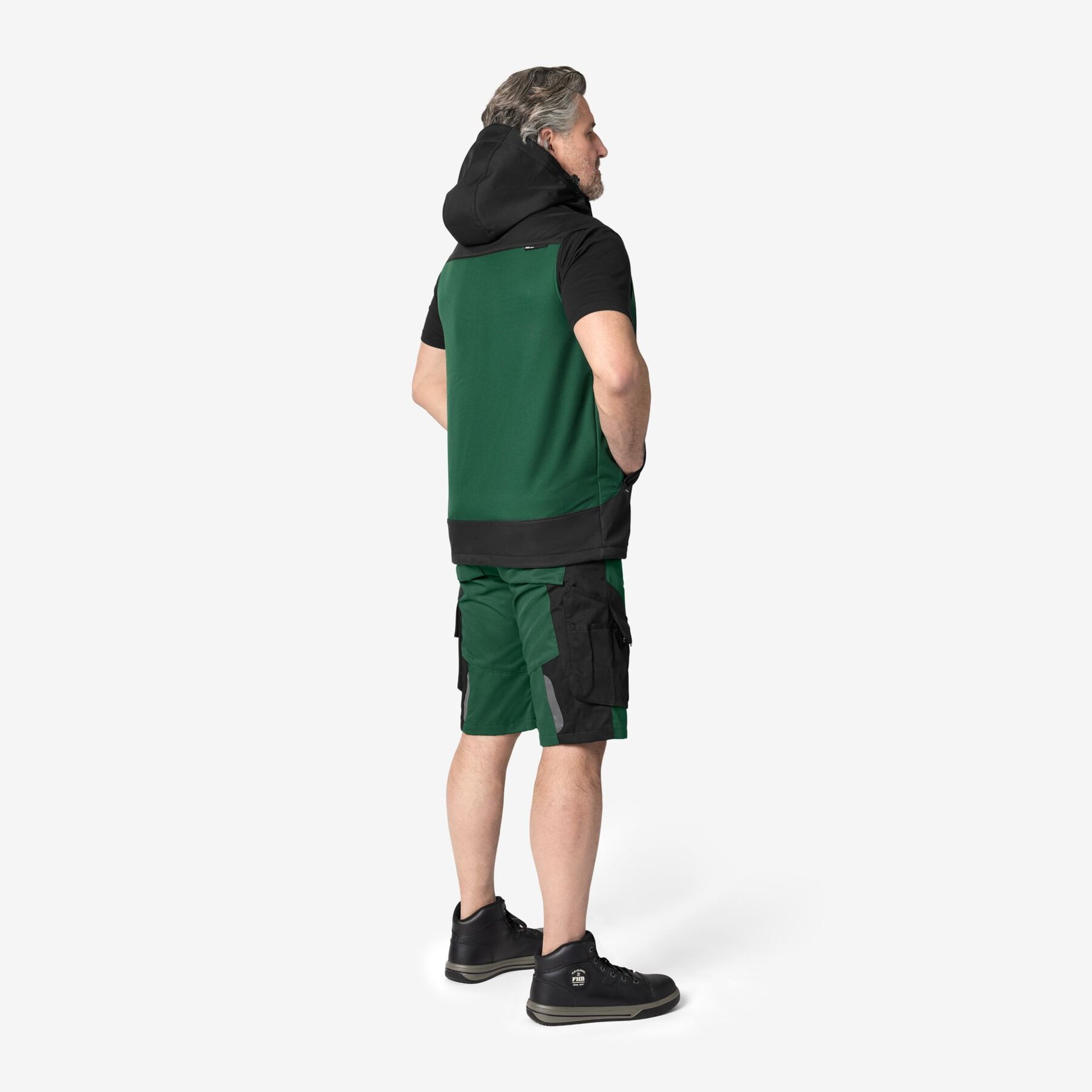 JUSTUS Softshell Weste grün-schwarz 2XL