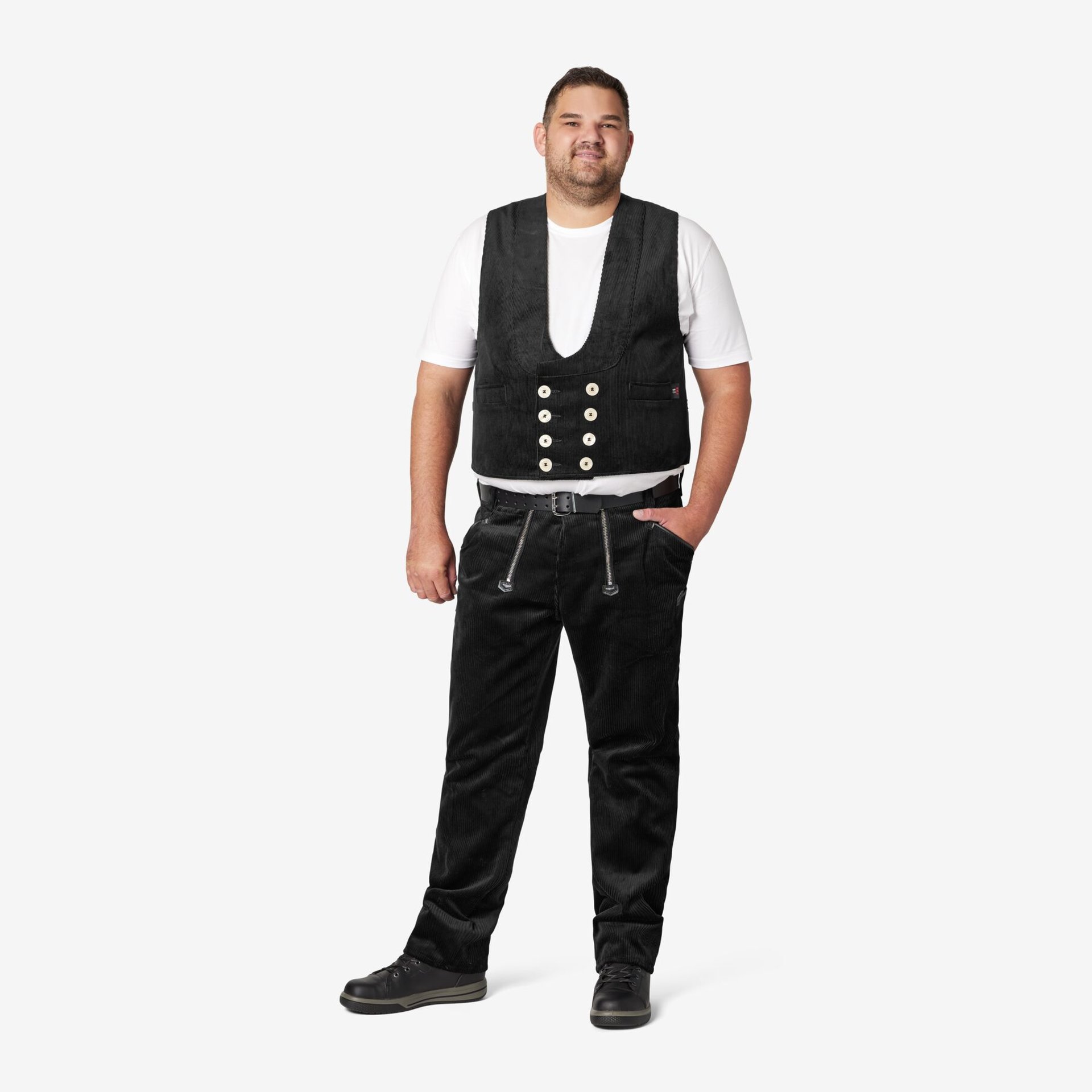 PAUL Zunfthose Trenkercord schwarz 25