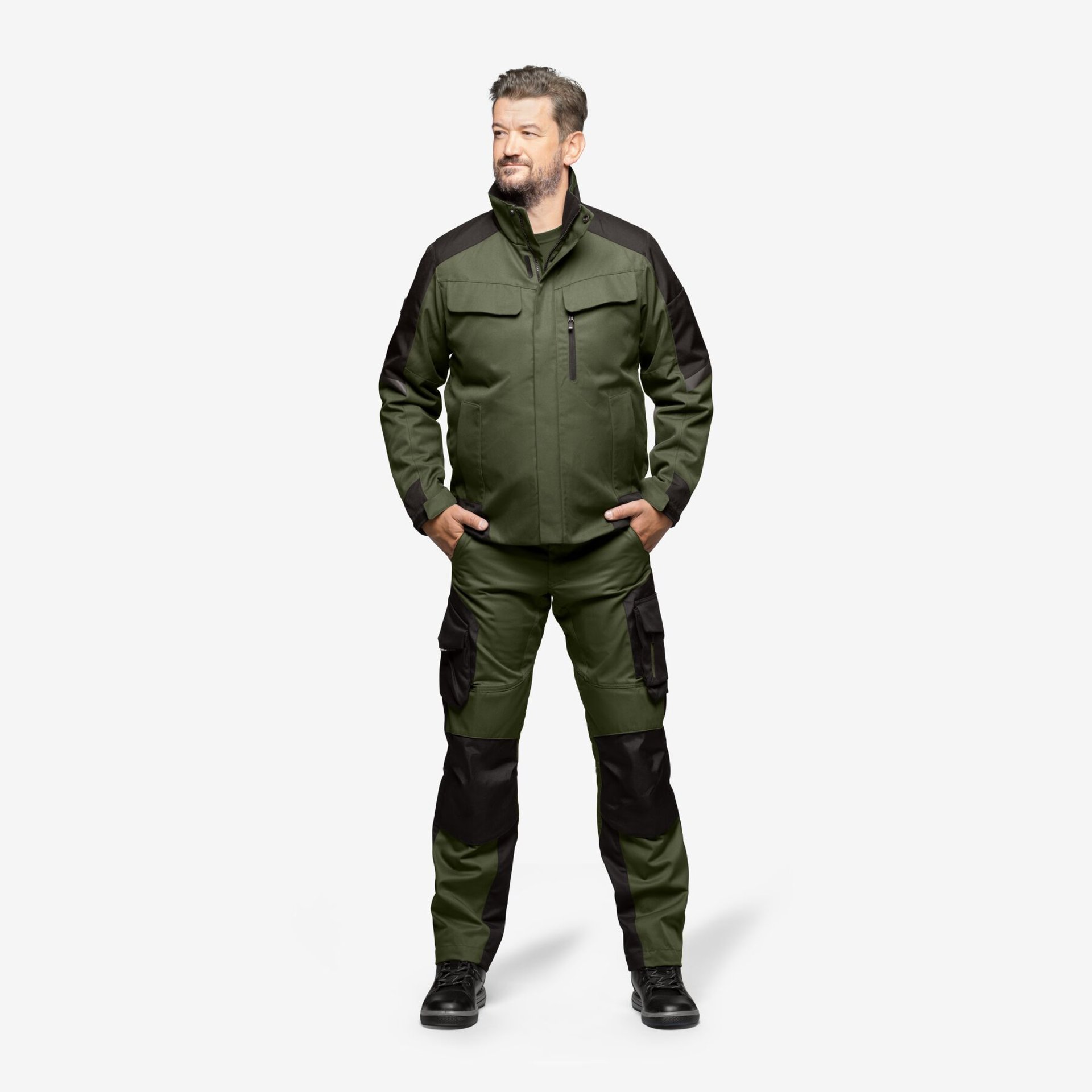 LARS Arbeitsjacke oliv-schwarz M