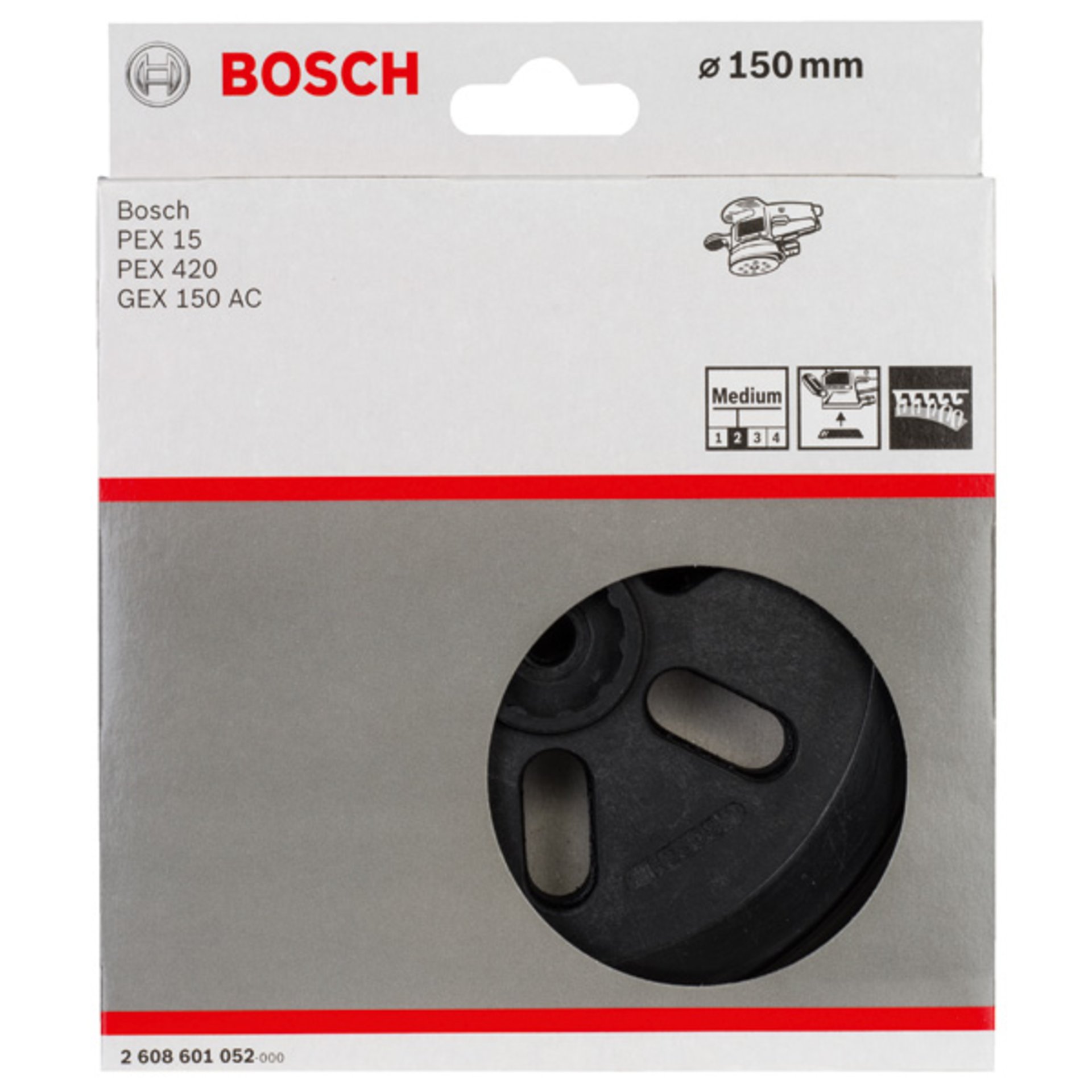 Schleifteller mittel, 150 mm, für GEX 150 AC, PEX 15 AE