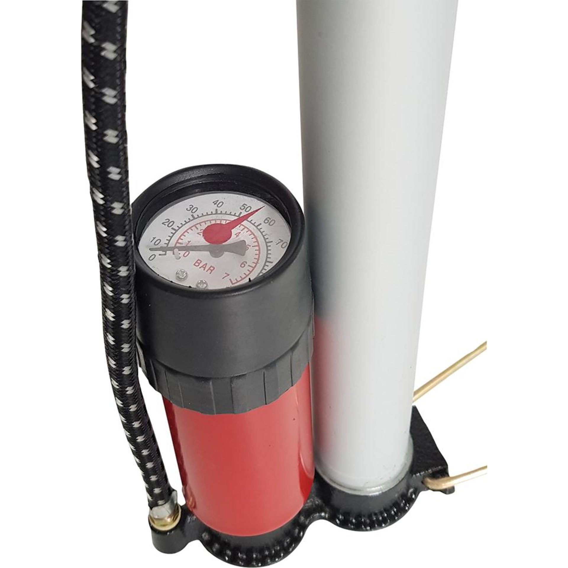 Handluftpumpe Alu mit Manometer, 7 bar