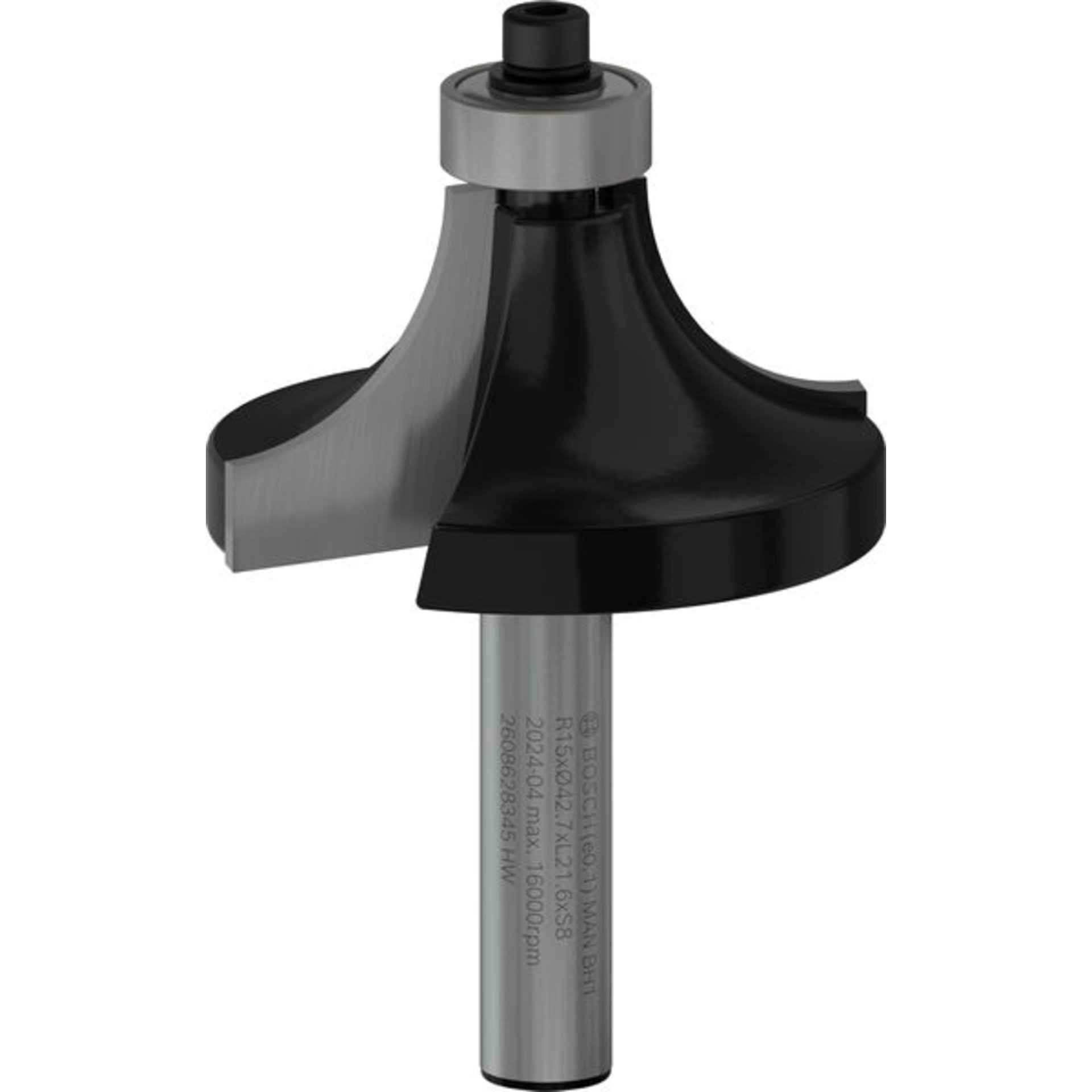 PRO Abrundfräser, R 15, Schaft 8 mm
