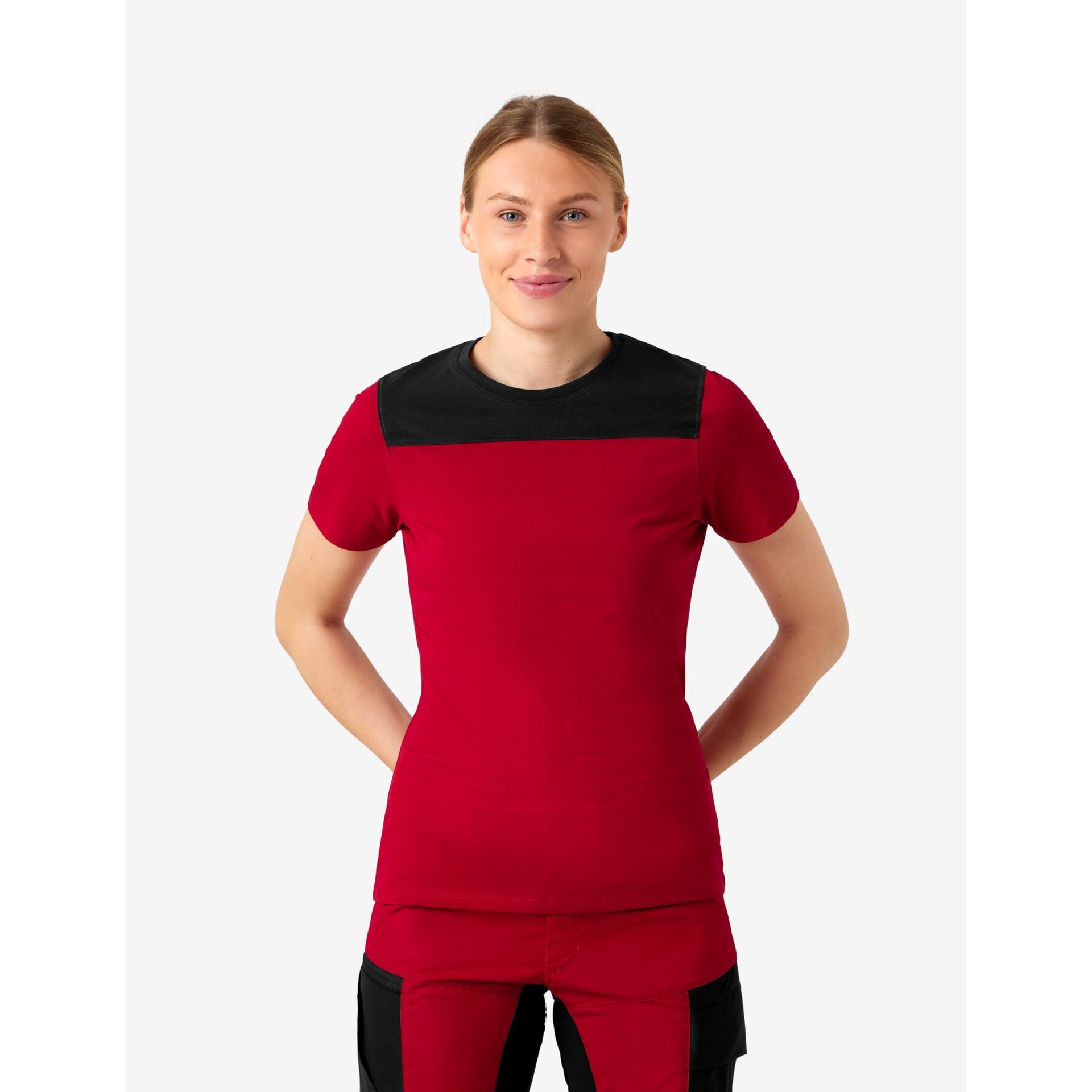 KIRA T-Shirt Damen rot-schwarz L
