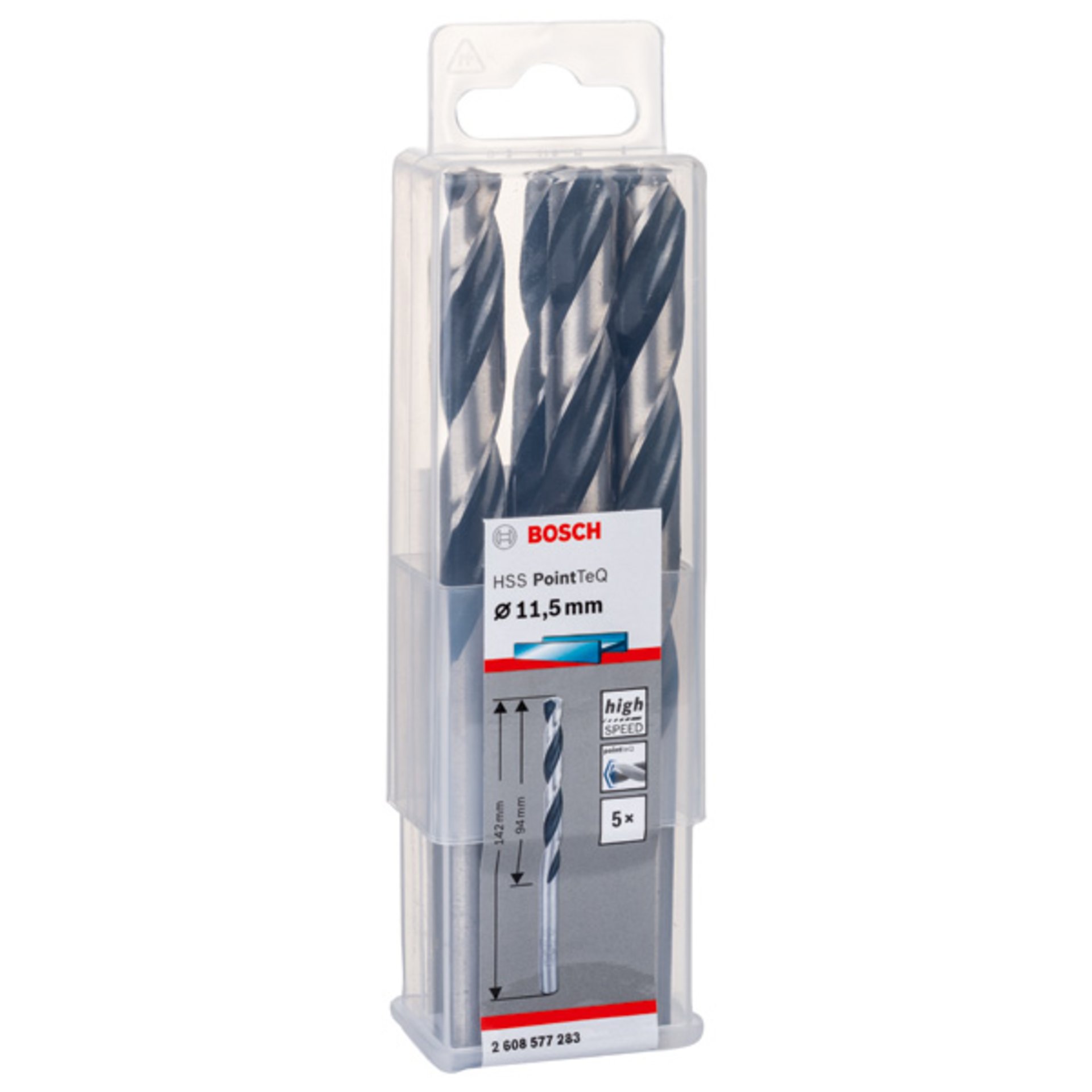 Metallspiralbohrer HSS PointTeQ, DIN 338, 11,5 mm, 5er-Pack