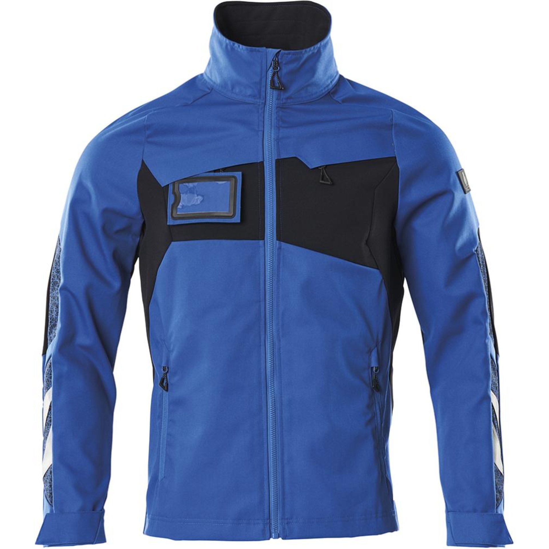 Jacke 18509, Stretch-Einsatz, azurblau/schwarzblau, Gr.XL