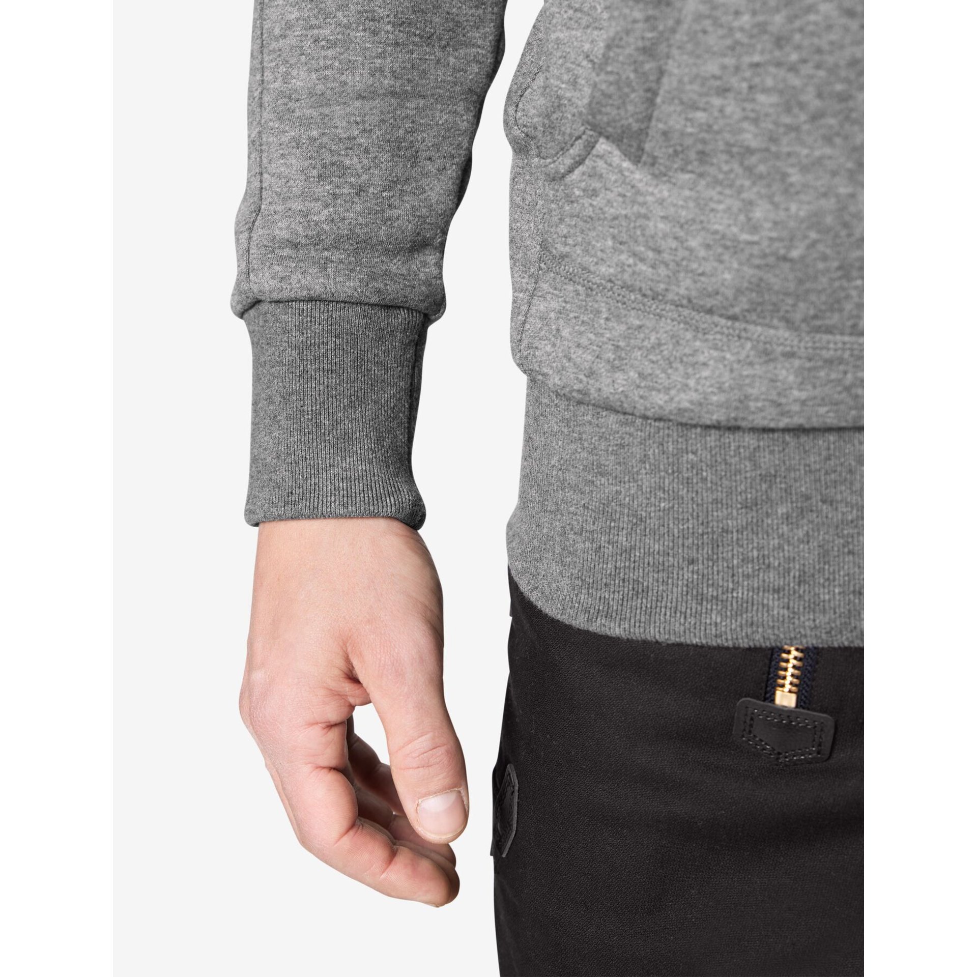 BENNO Sweater-Jacke mit Kapuze grau S