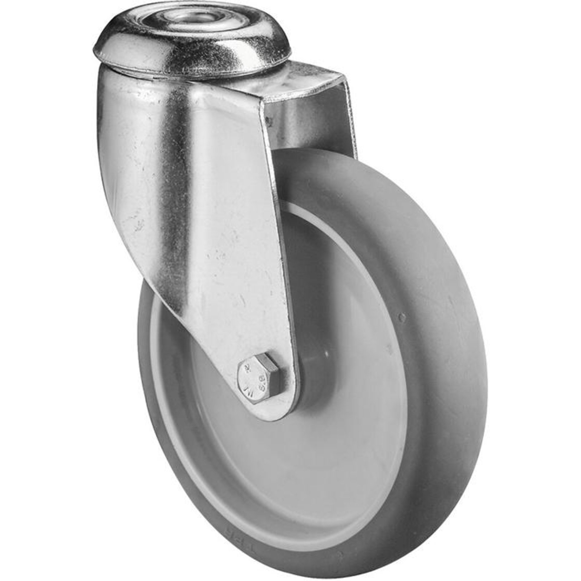 Lenkrolle 125mm,C101 Rückenloch,Gummirad,GL C101.A80.125 BS ROLLEN