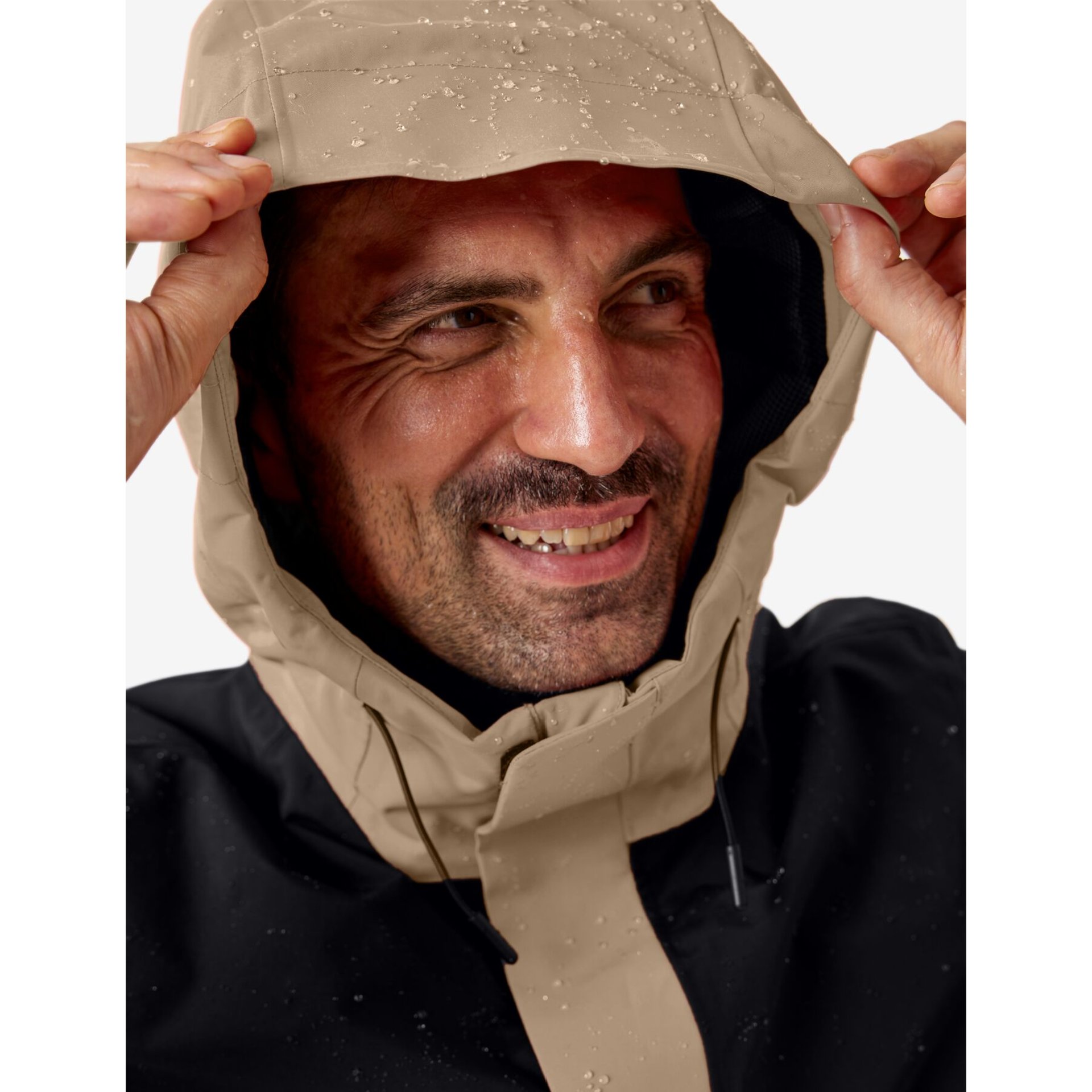 LUCA Hardshell-Jacke beige-schwarz M