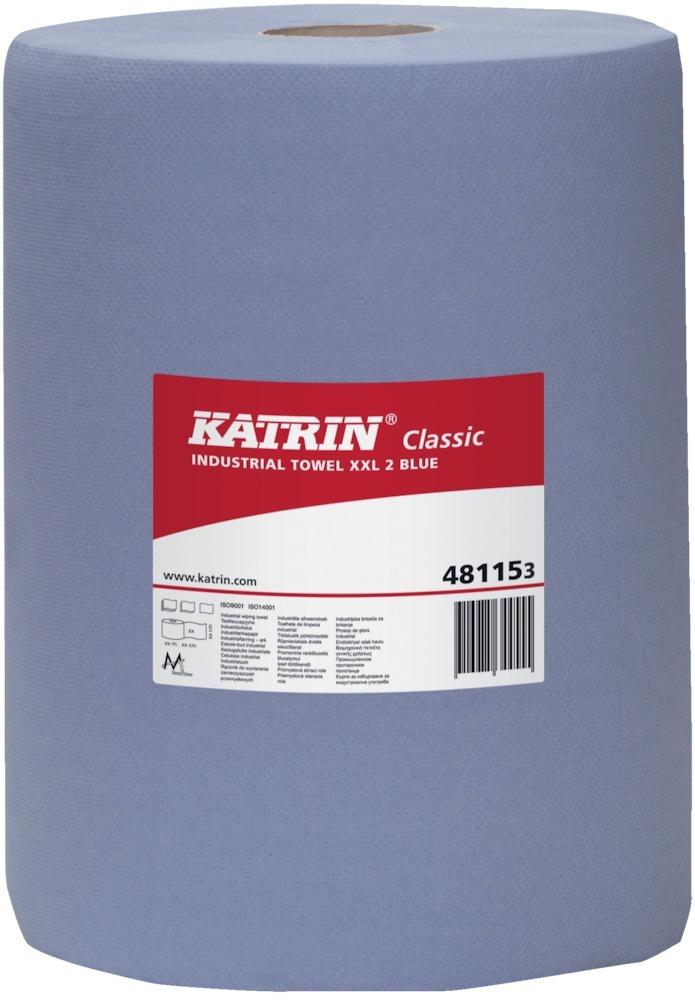 Katrin Putzpapier-Rolle blau 2lagig 38x38cm 500Blatt