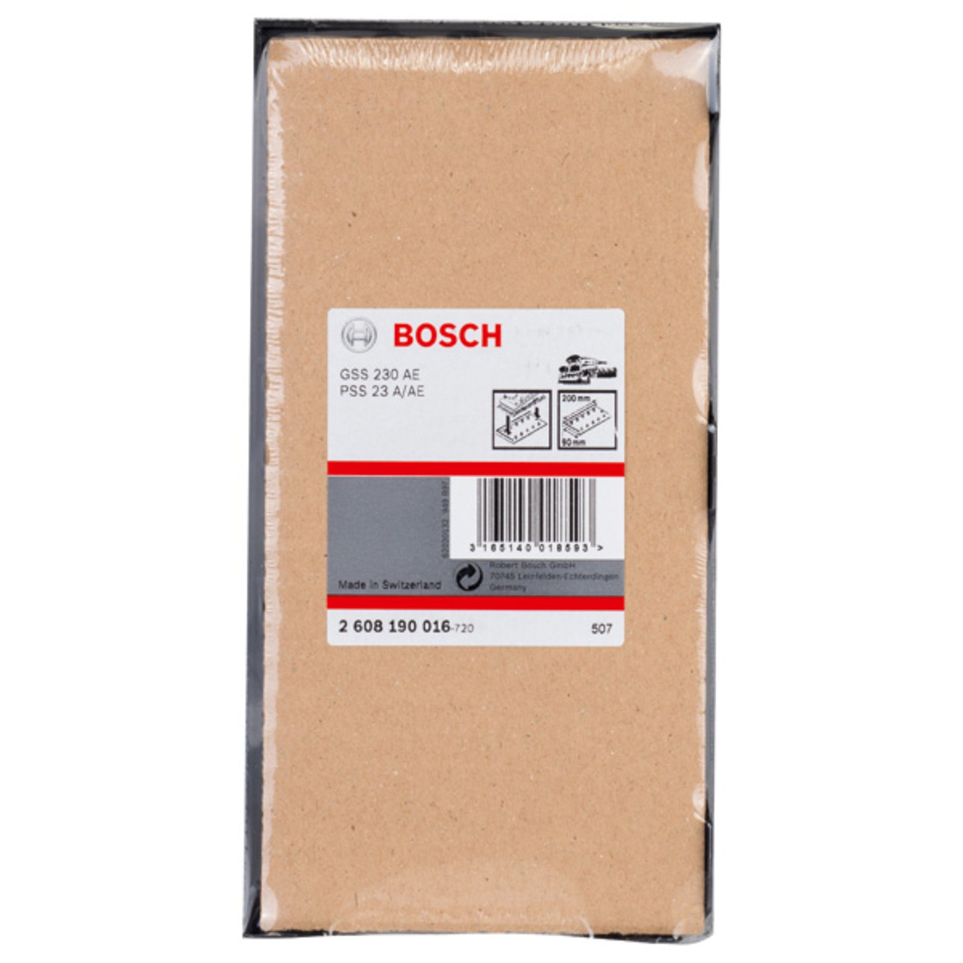 Lochwerkzeug, für Schwingschleifer, 93 x 230 mm, Lochung 8